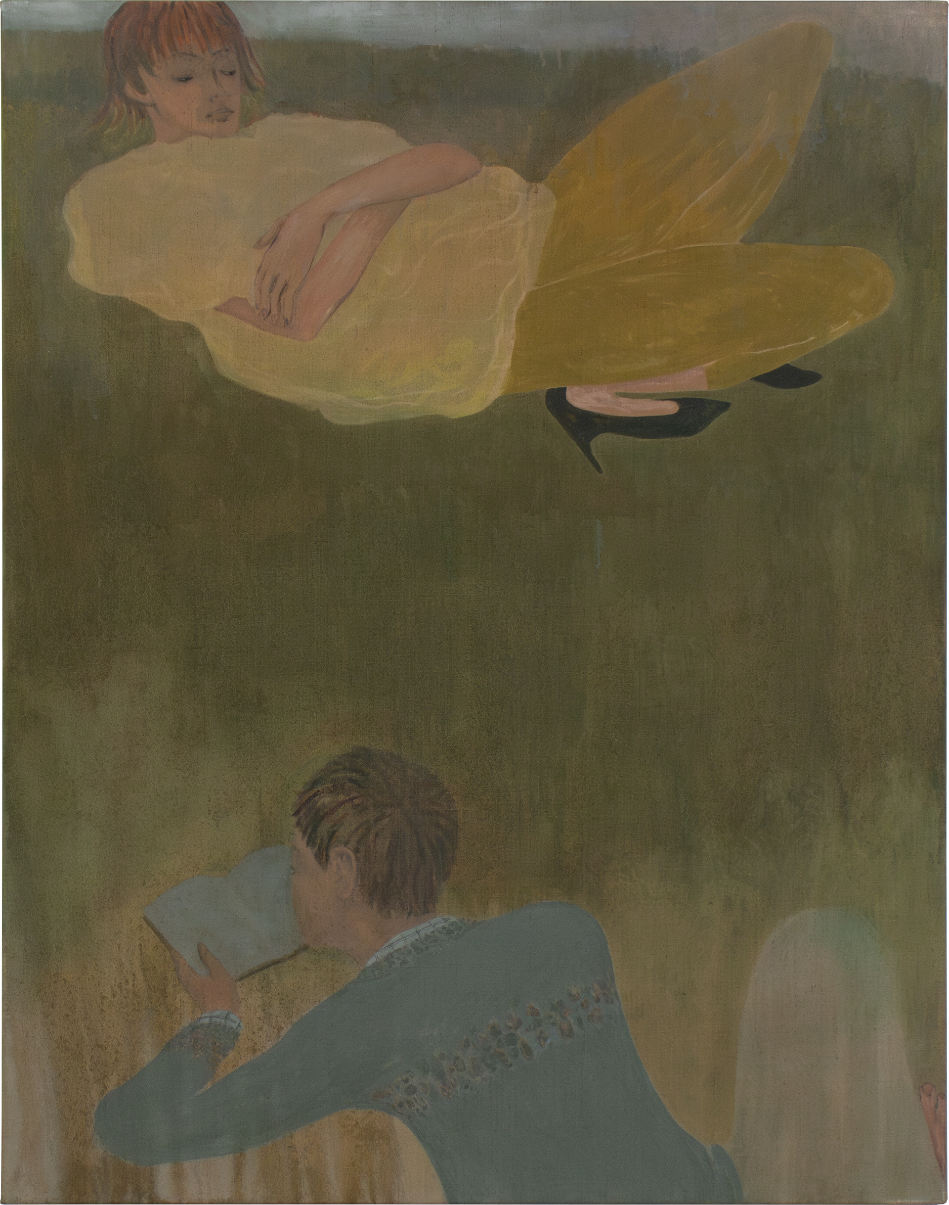 Die Lektüre, 2023, Oil on linen, 140 x 110 cm