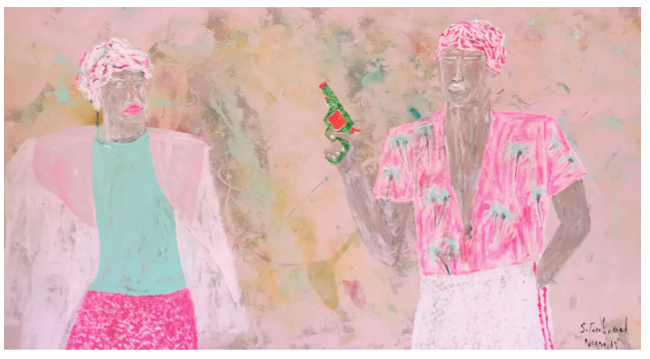 ´And They Met’, 120x220cm, Acrylic, Linen