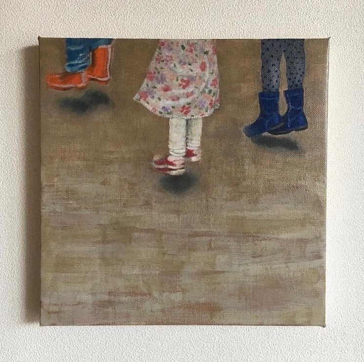 “Floating” (2020), 22.7x22.7cm, oil on linen