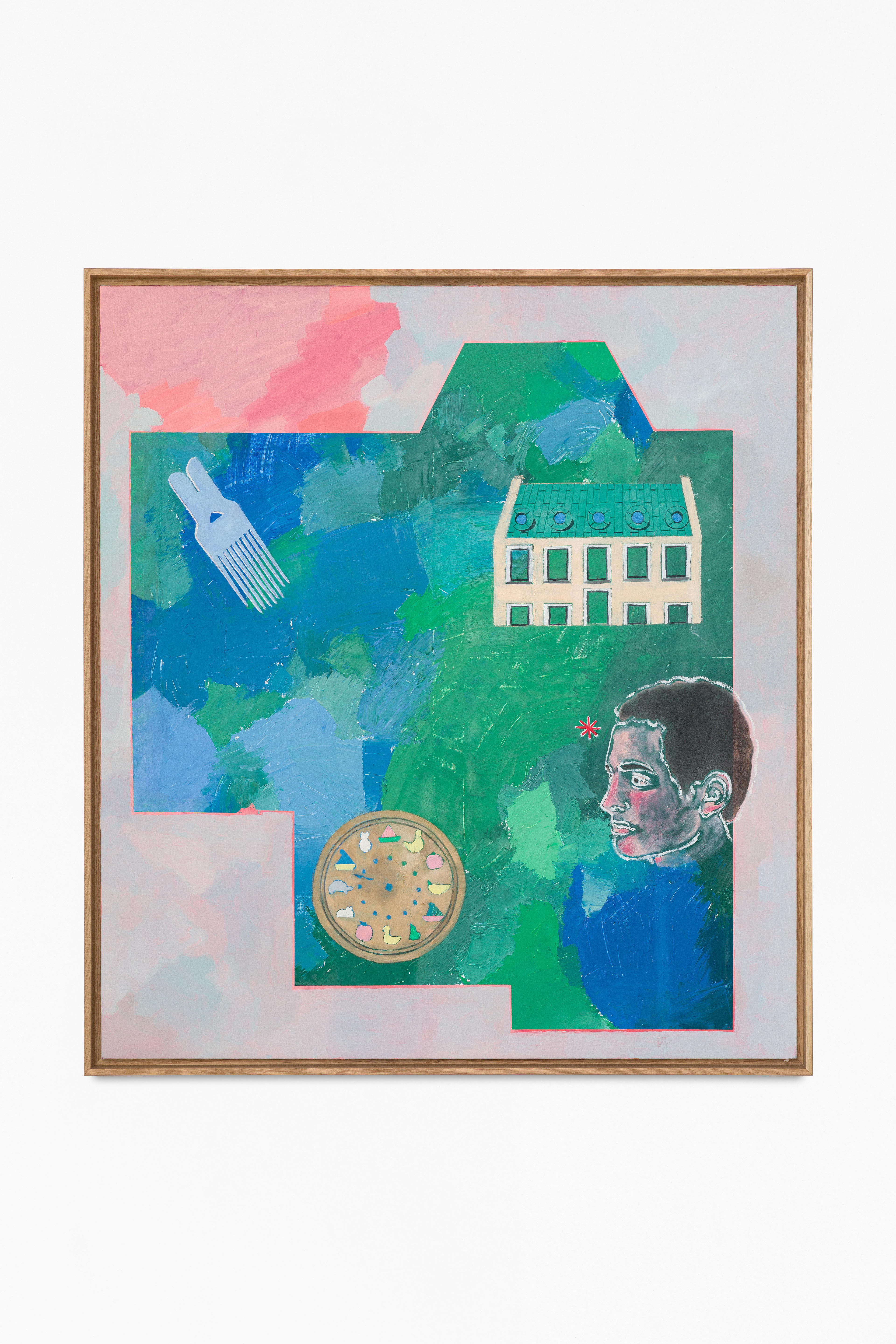 Conversation Secrète, 2019,Huile sur toile 100 x 90 cm