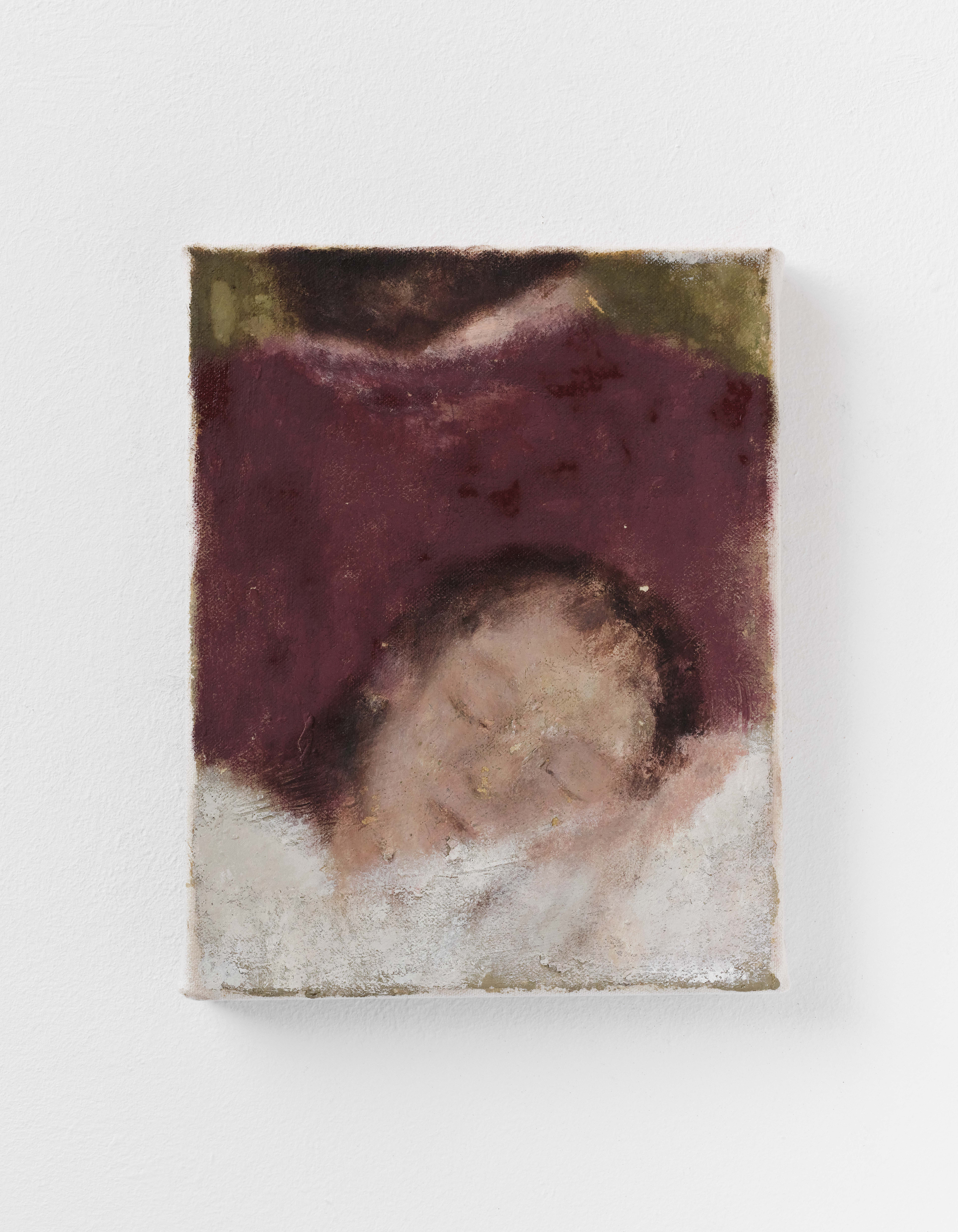 Merve Ceylan, taube blume, 2024, oil, pigment and clay ground on canvas, 19x25 cm ©Valerie Maltseva
