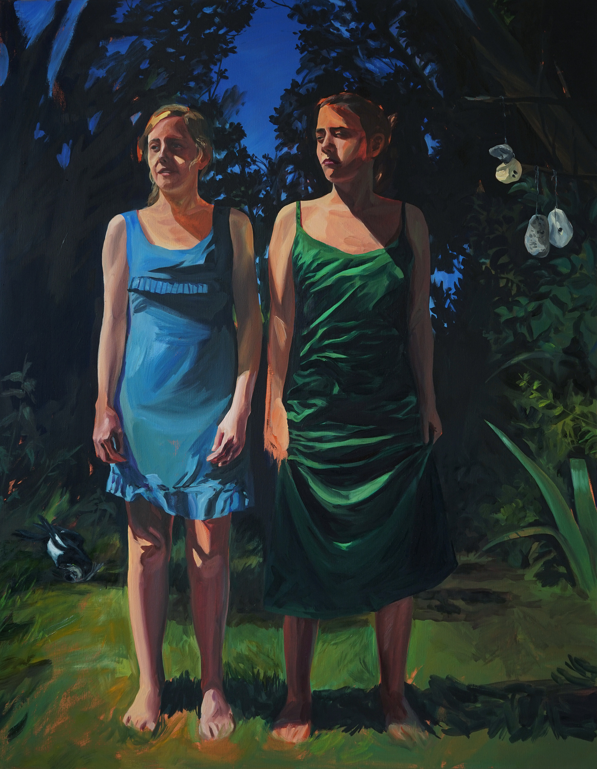 Les gardiennes, 2020, Huile sur toile, 114 x 146 cm.