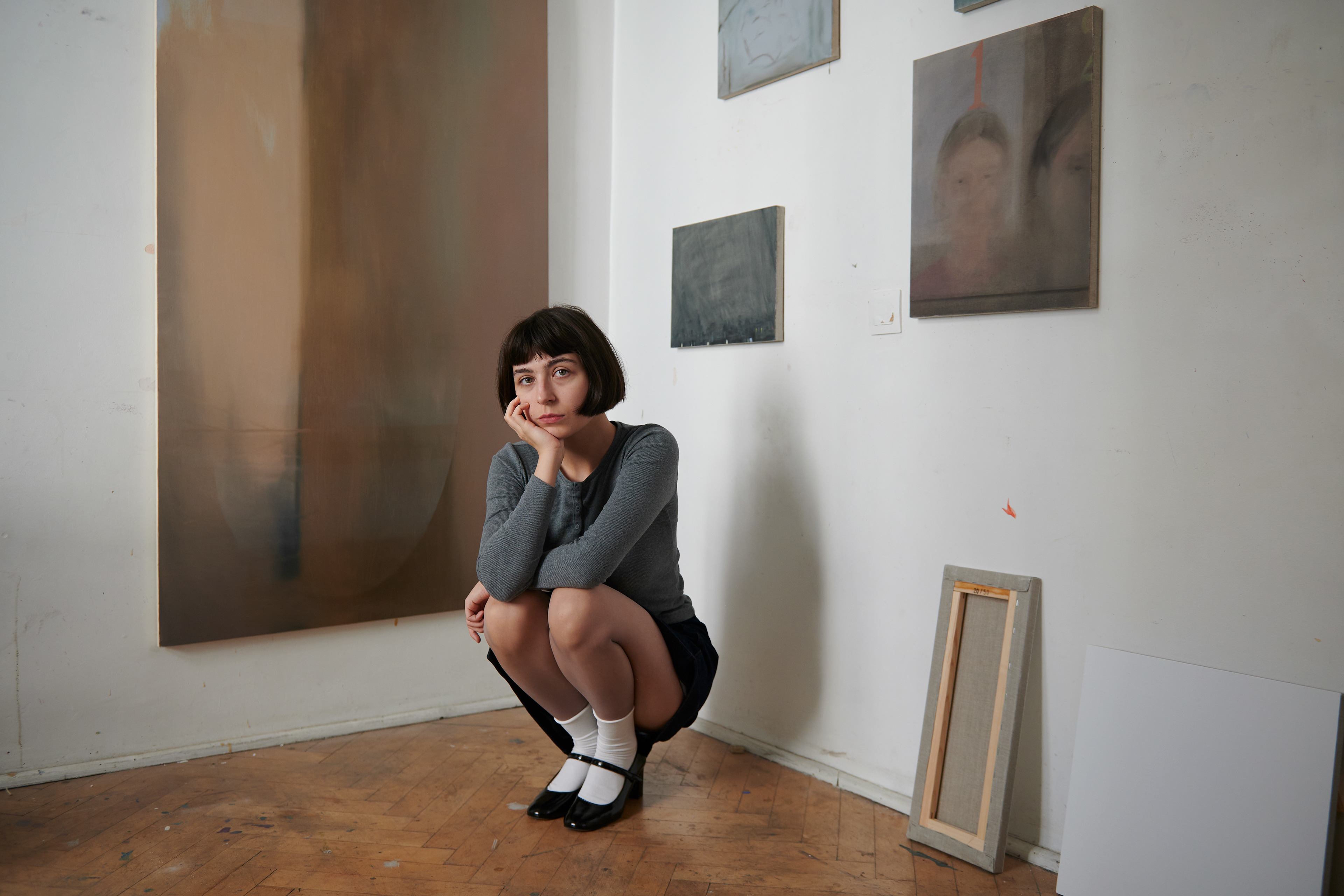Karolina Szwed in her studio in Warsaw, Poland.