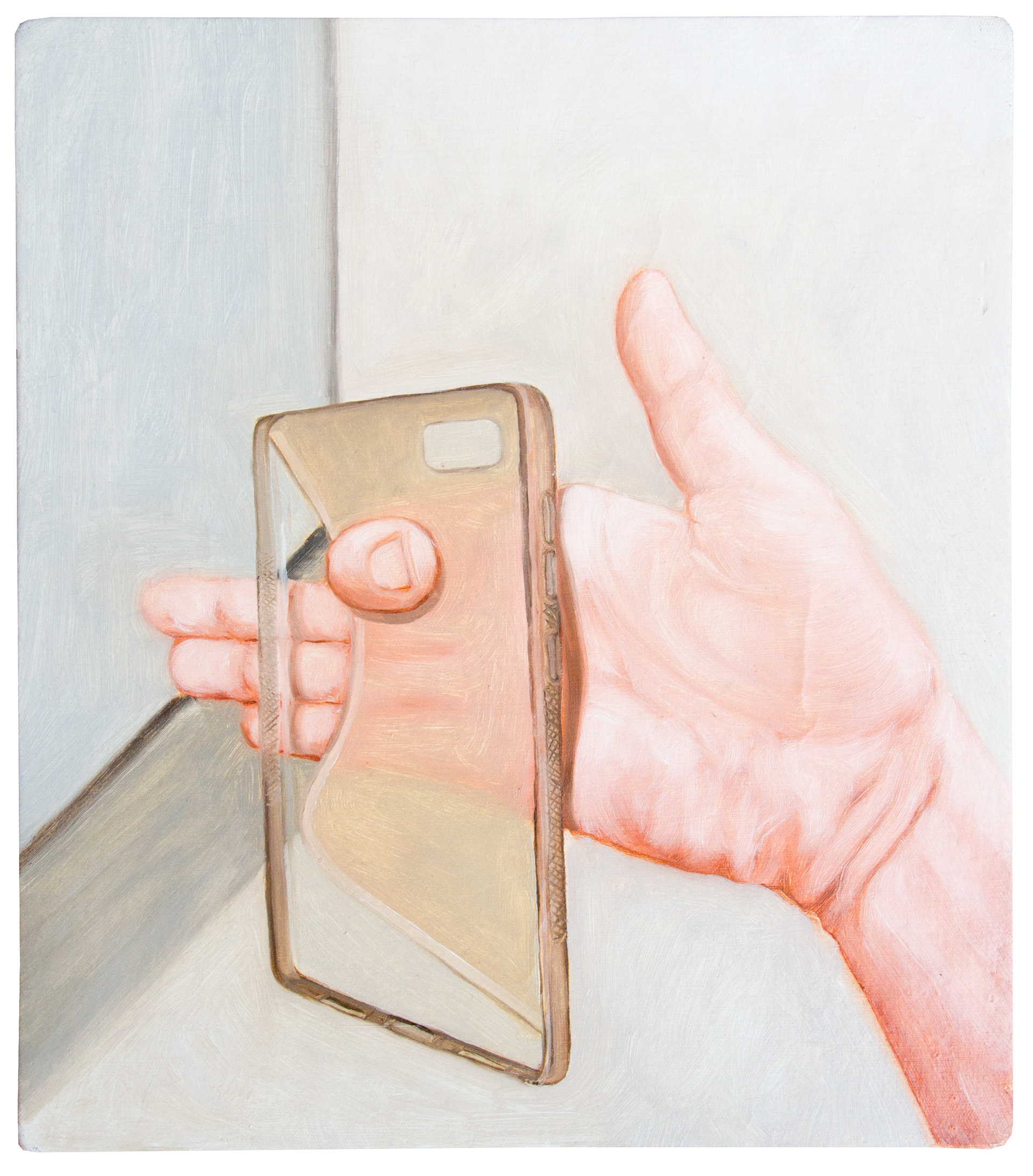 Le trou du Huawey, 2018, huile sur toile, 22 x 25 cm