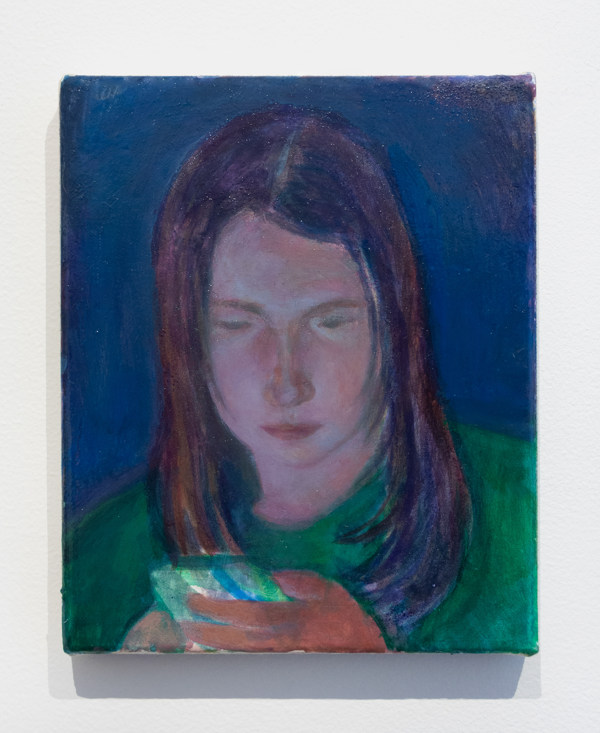 absorption (4), 2023, huile sur toile, 22x 18cm