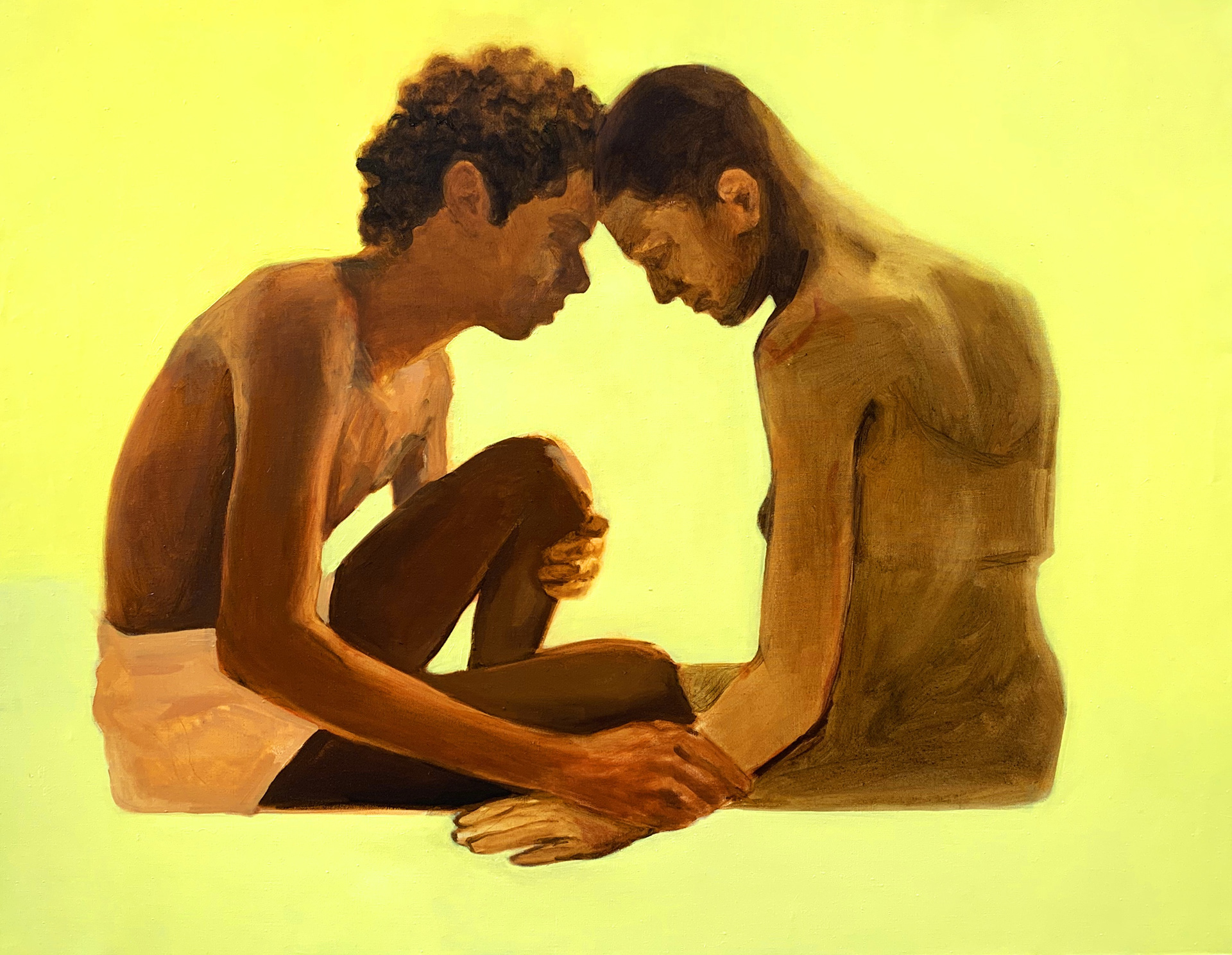 Kenzia and Nubia, 2021, oil on linen, 89 x 116 cm