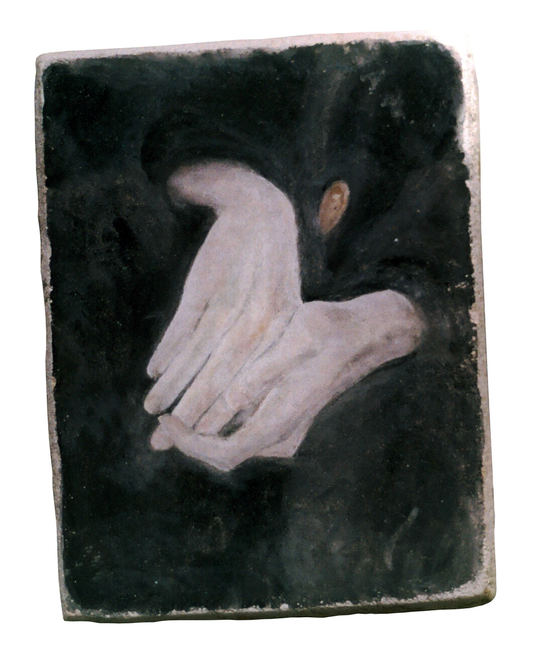 Autoportrait, 2021, fresque, 27 x 20 x 5 cm