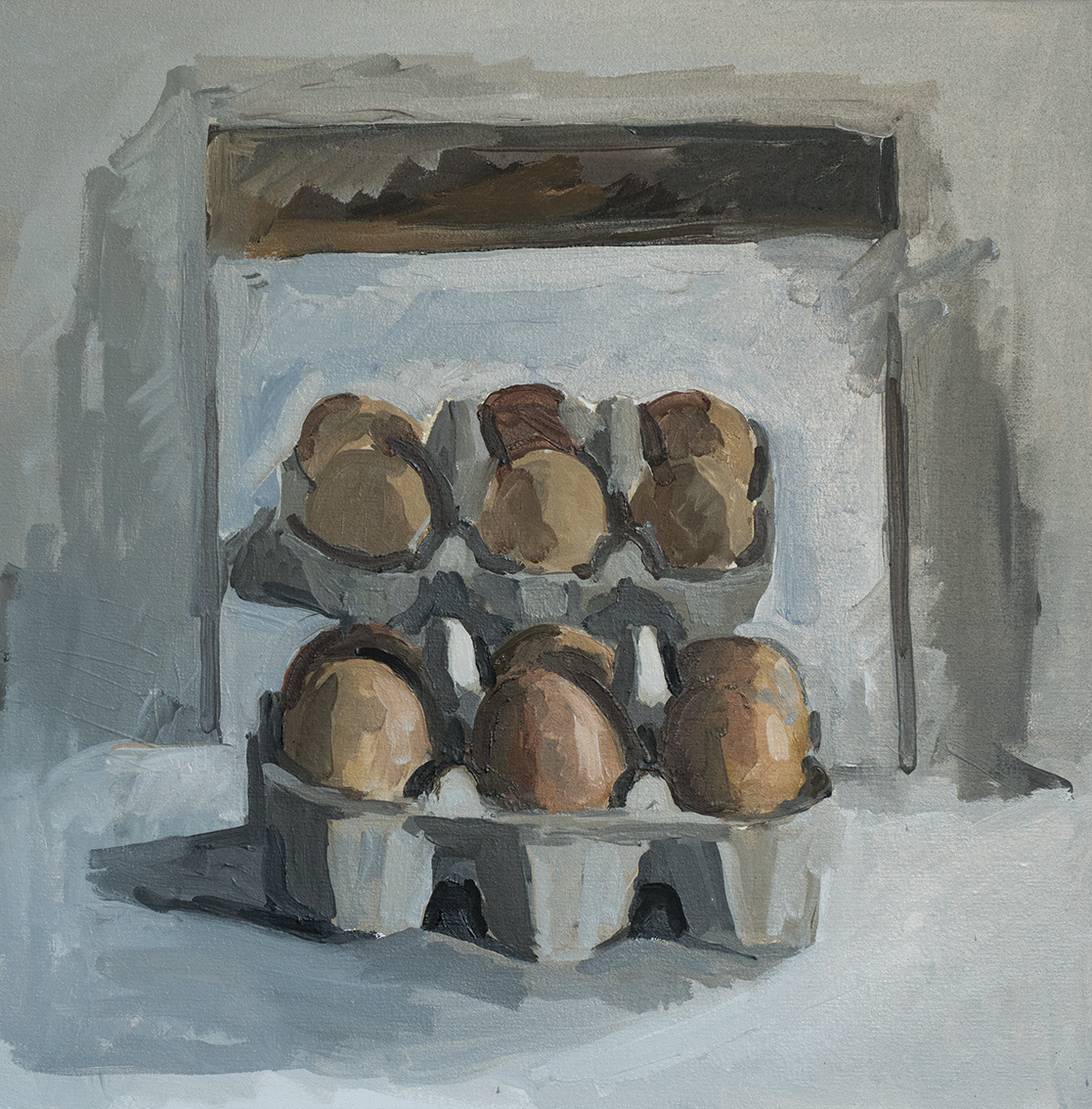 Tatiana Pozzo Di Borgo Oeufs 9, 2019 Huile sur toile 50 x 50 cm