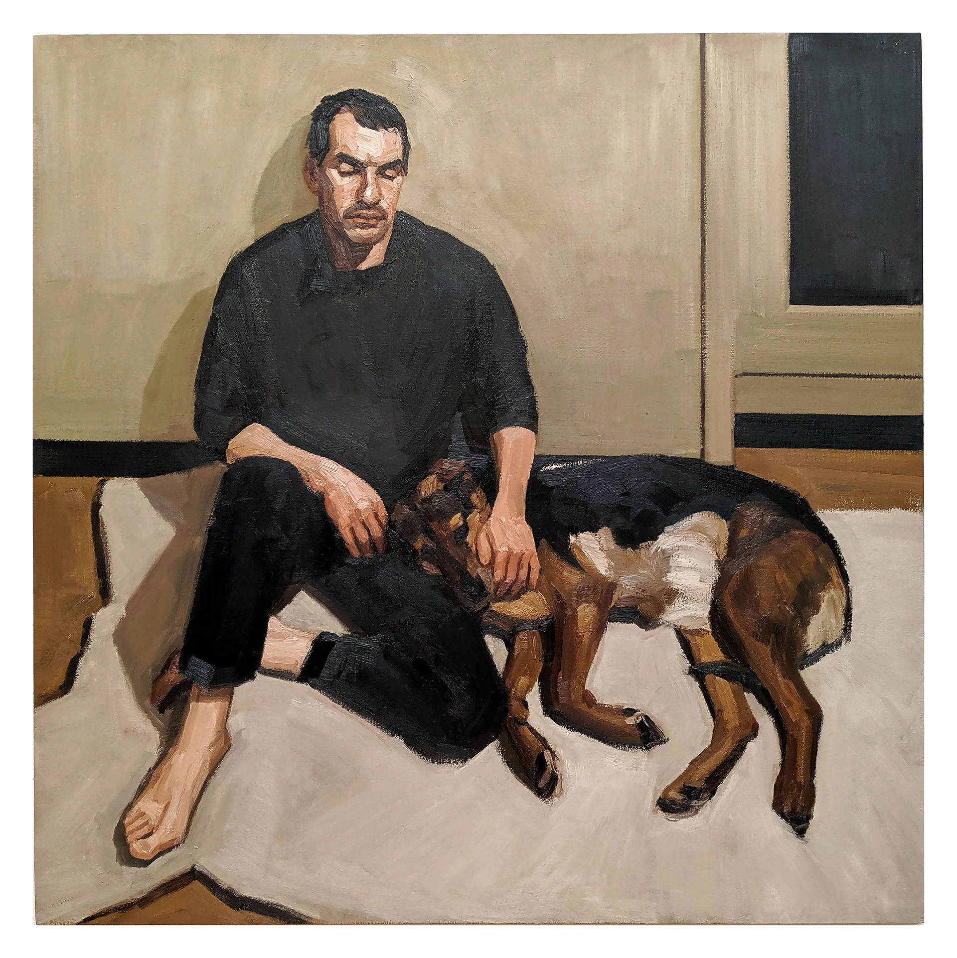 Ludovic Perle, 2017-2019, huile sur toile, 130x130cm