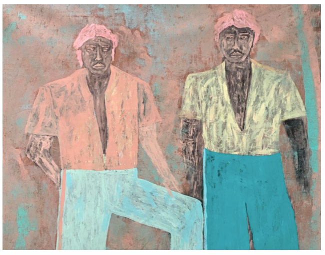 ‘Pale Pistols’, 140x180cm Acrylic, Linen 2020