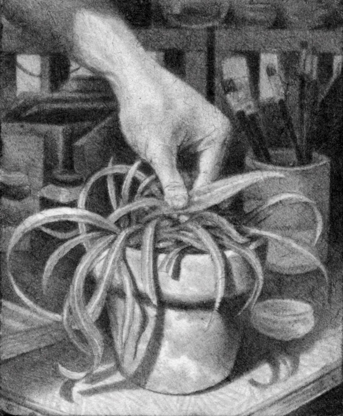 Solène Rigou, crayon de papier sur bois