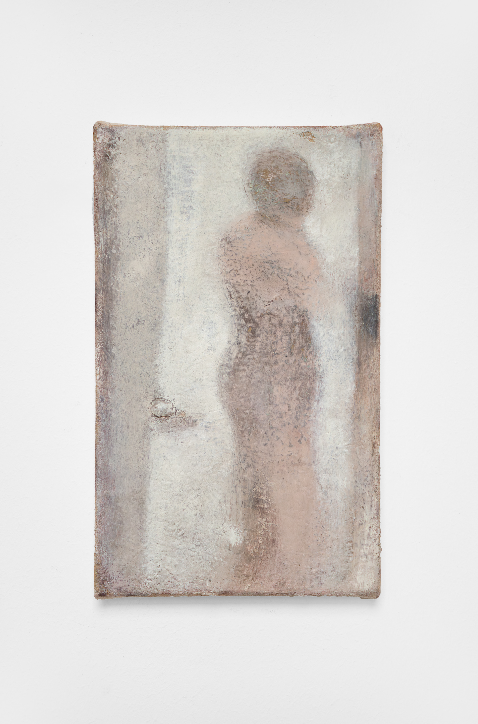 merve ceylan, makbule, 2026, oil, pigment, beeswax and clay ground on canvas, 26 x 16 cm