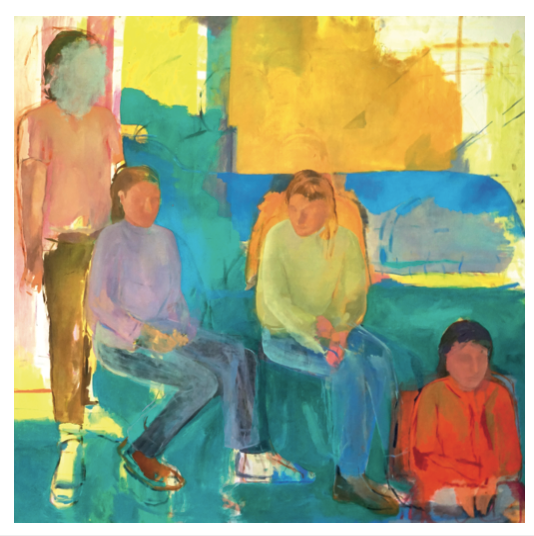 Leurre 2, 150x150cm, 2021, huile sur toile