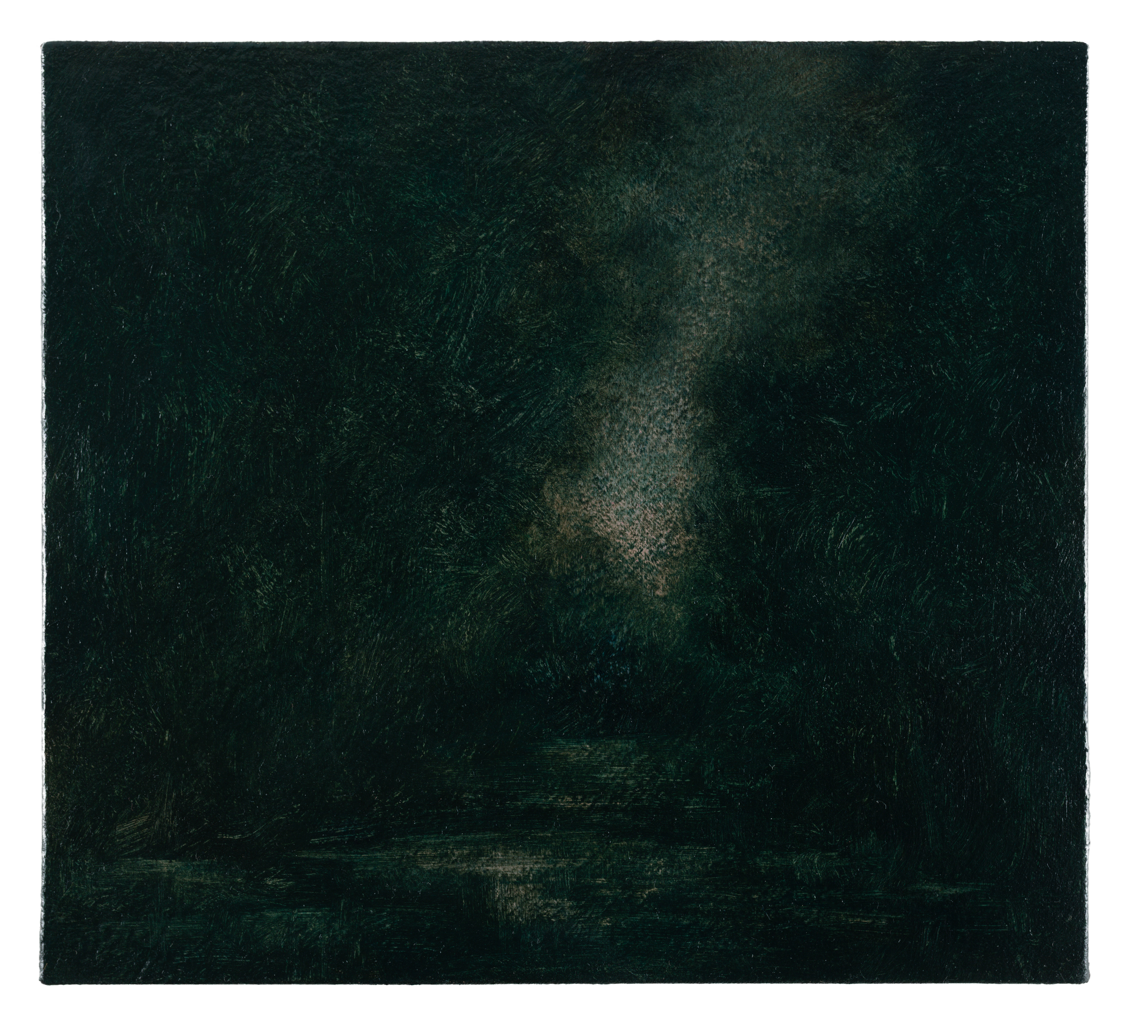 Jörg Kratz,  hummingbird hums, 2025, oil on canvas mounted on wood, 18 x 20 cm