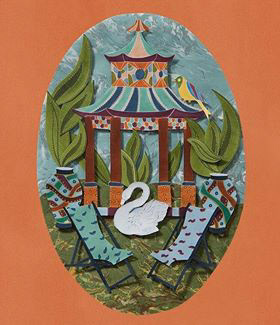 « Le jardin » illustration et collage pour Le Bazar de Diptyque