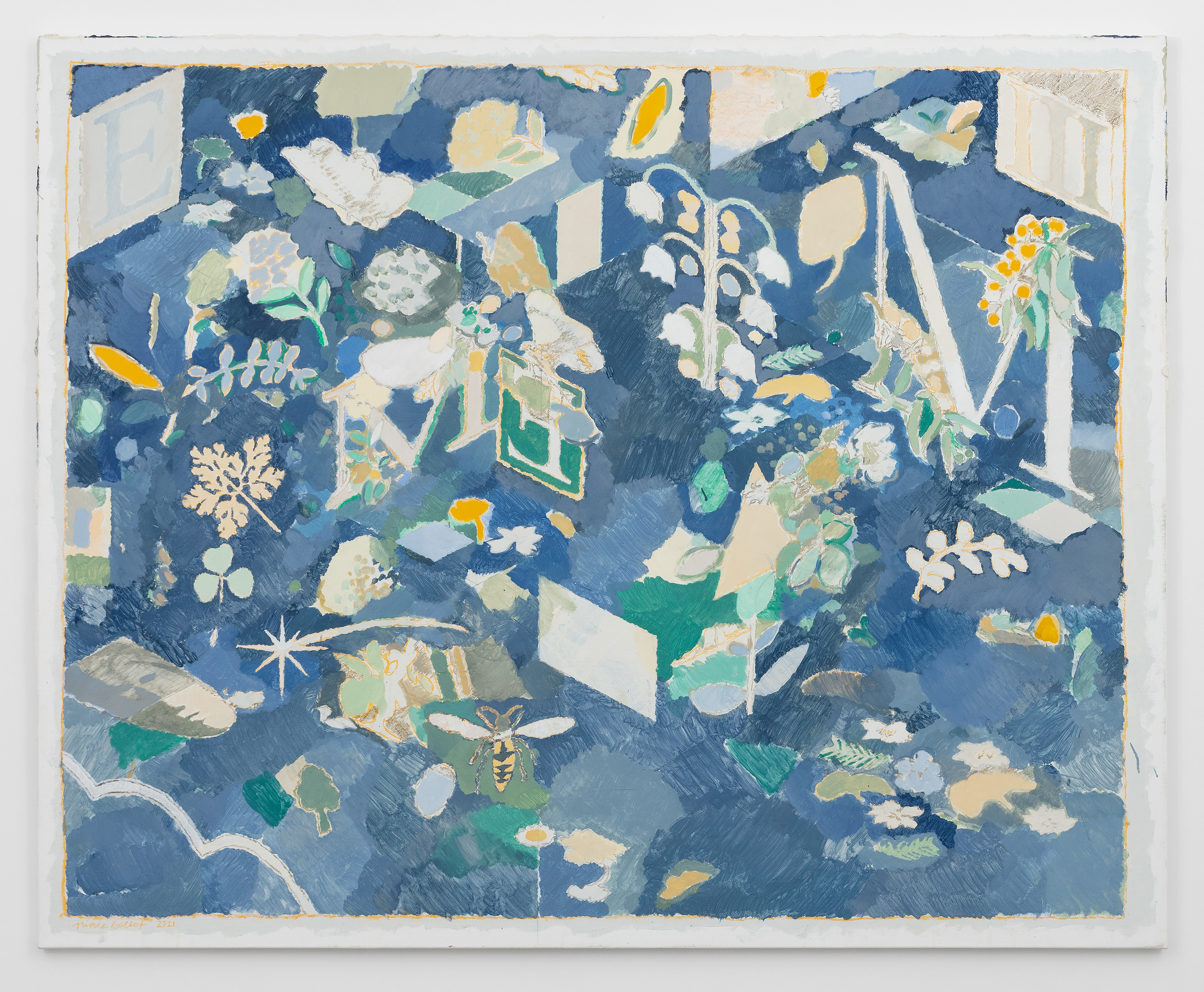 « Le Jardin des lettres », 2021, oil/canvas, 130x160 cm