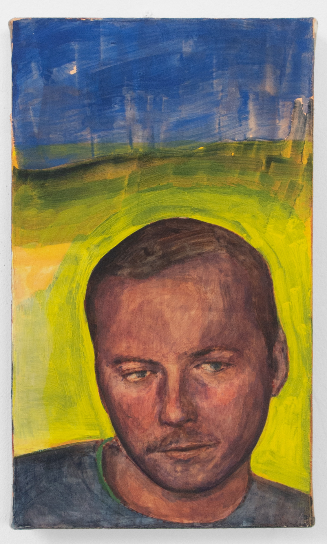 Nicolas Gaume, horizon des évènements, 2025, huile sur toile, 22x 16 cm