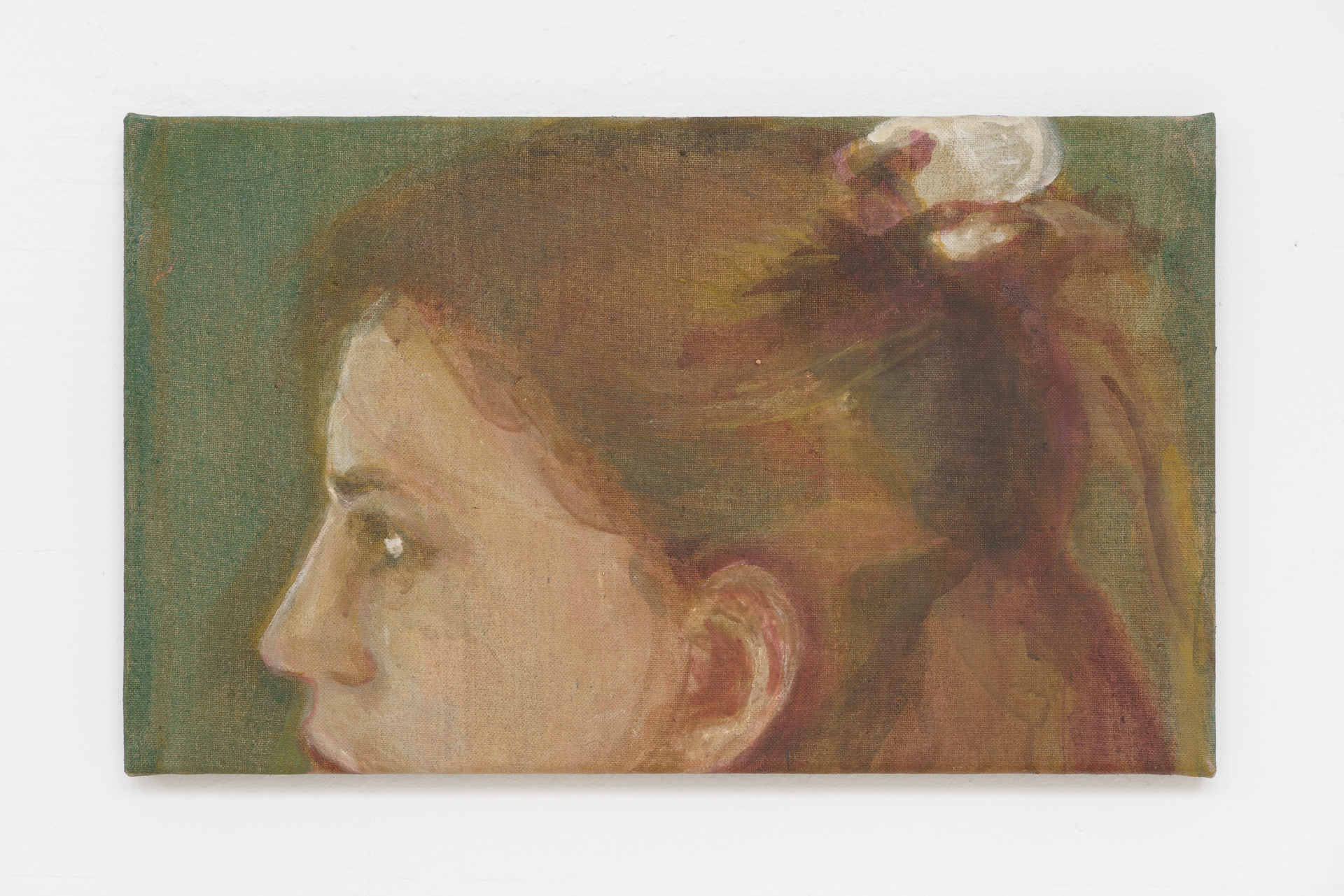 Cécile Lempert, Nachtstück,2023, distemper on canvas, 30x50 cm