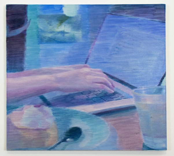 Sneaky Night, Oil on canvas, 24 x 22 in, 2019