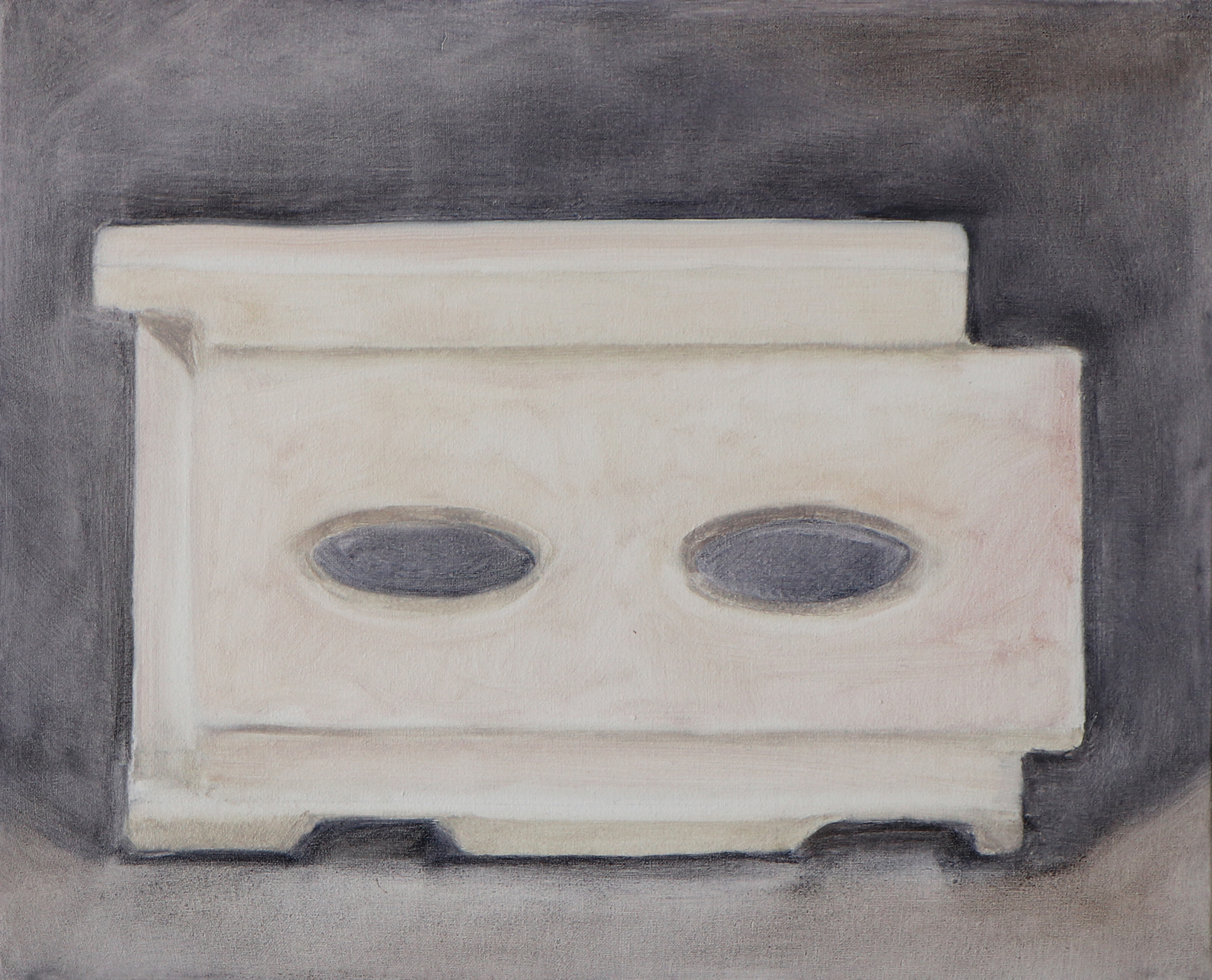 Séparateur de voie I, 2020 huile sur toile, 22 x 27 cm