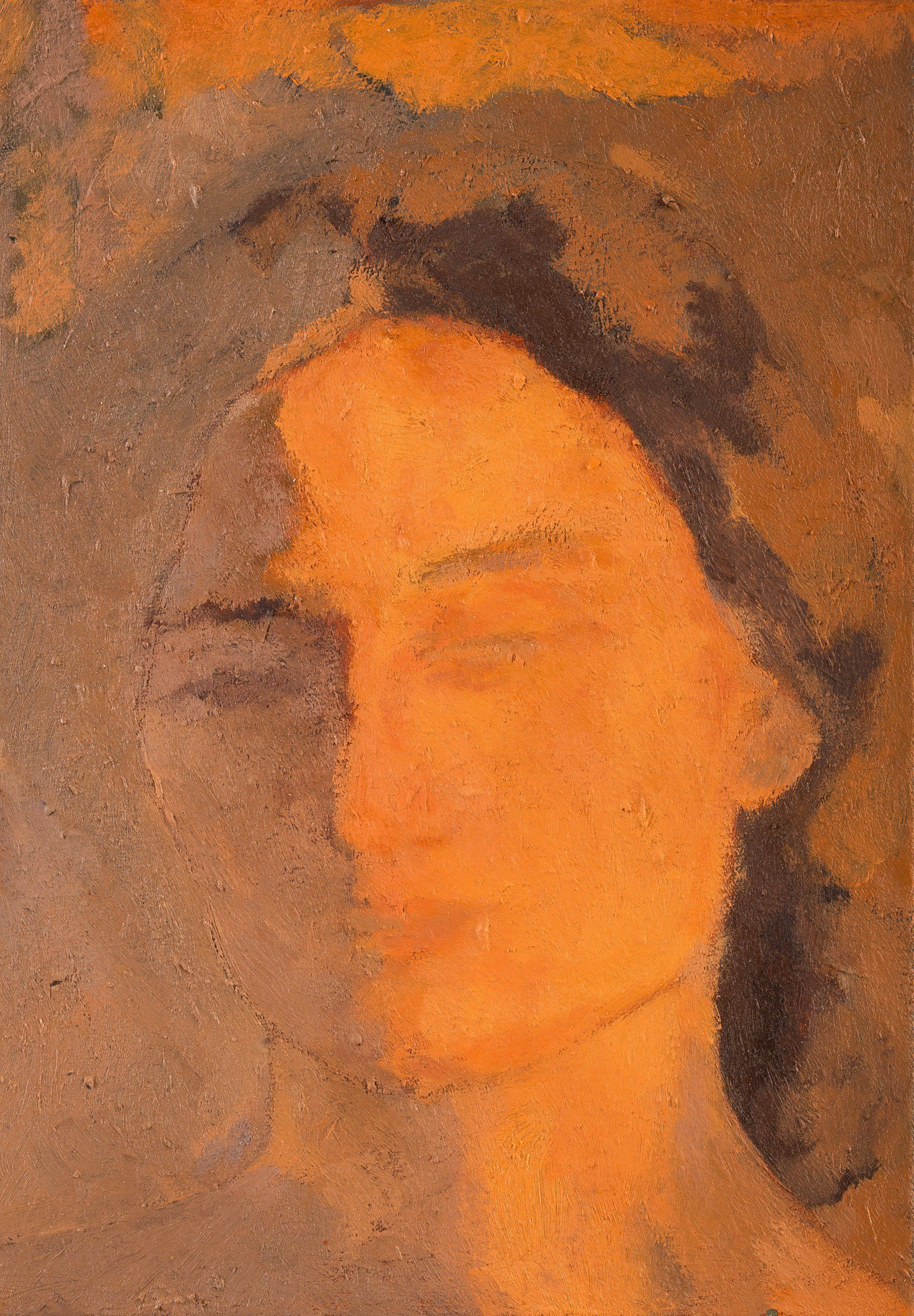 Autoportrait à l’atelier, 2019, huile sur toile.