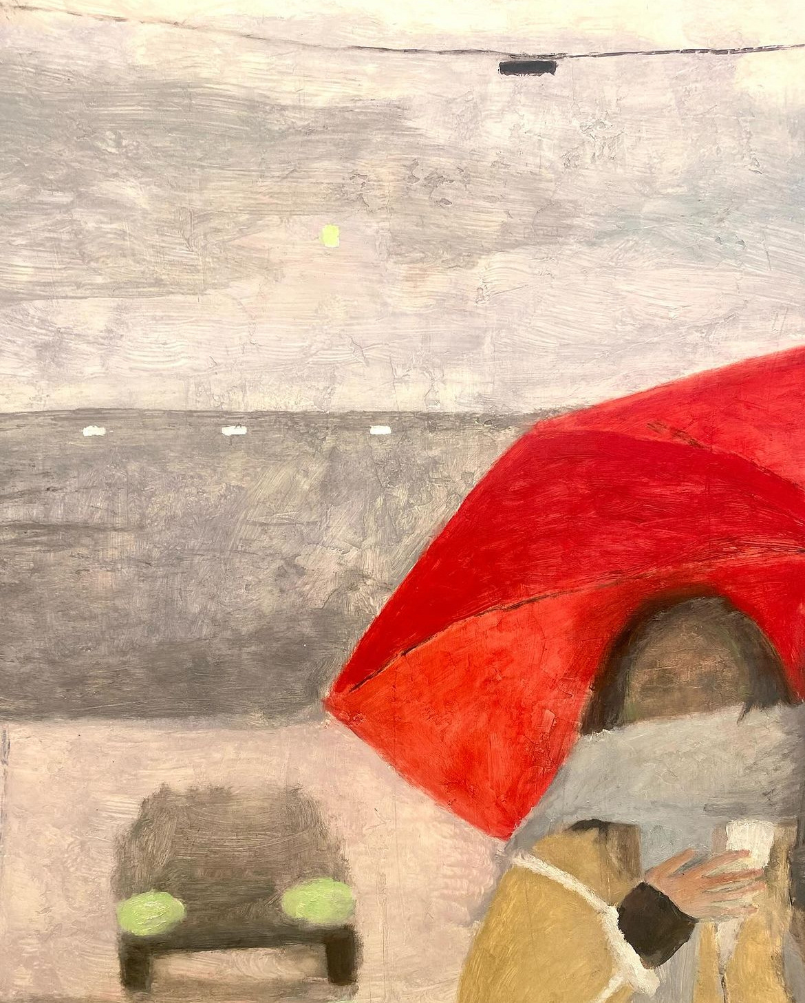 (détail) Jour de pluie, 2023, huile sur toile