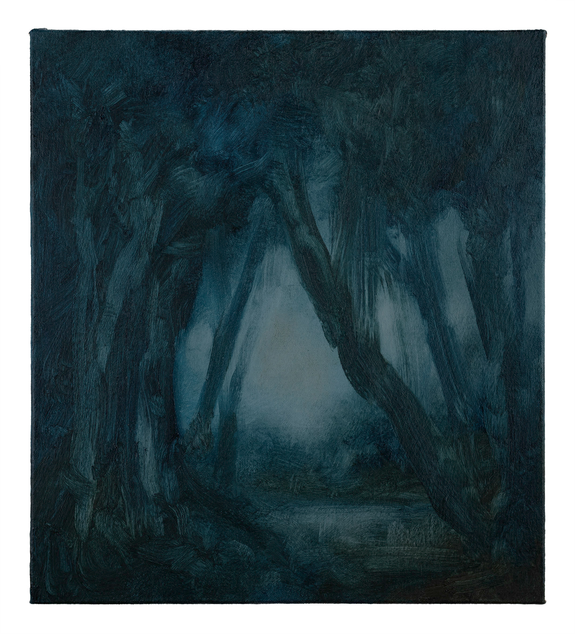 Jörg Kratz, the last faint cricket, 2023 oil on canvas mounted on wood, 20 × 18 cm