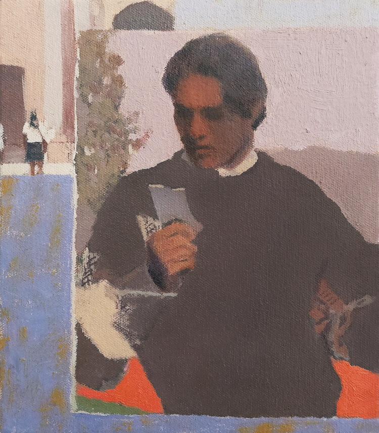 'Continuations', 2019, huile sur toile, 20 x 17 cm