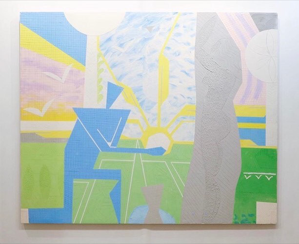 La mosaïque et la sculpture, 2017, enduit sur bois.