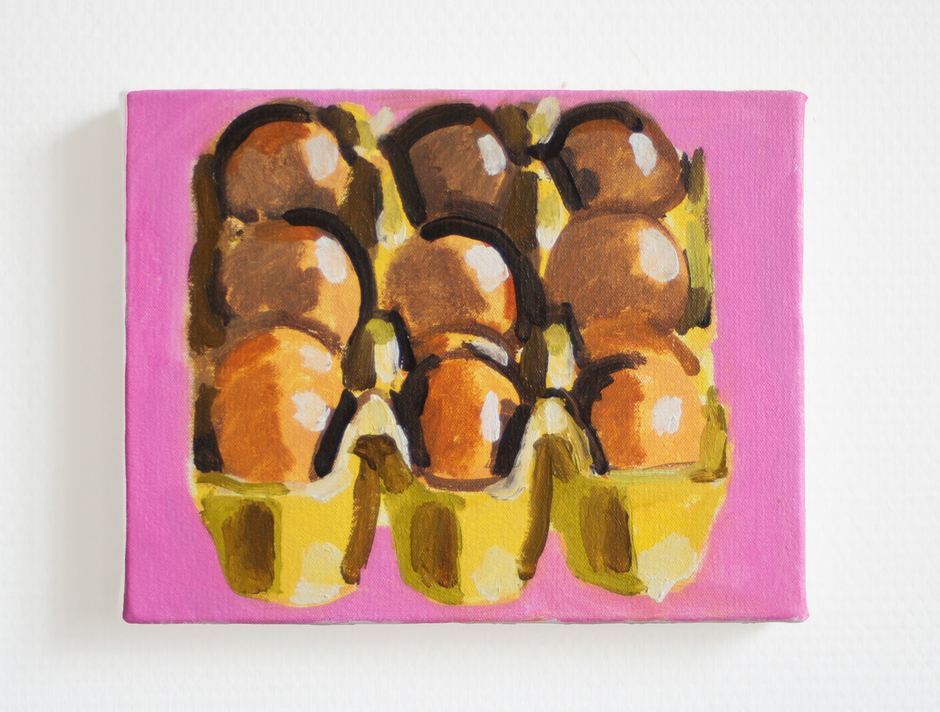 Œufs, 2022, huile sur toile, 24X19 cm