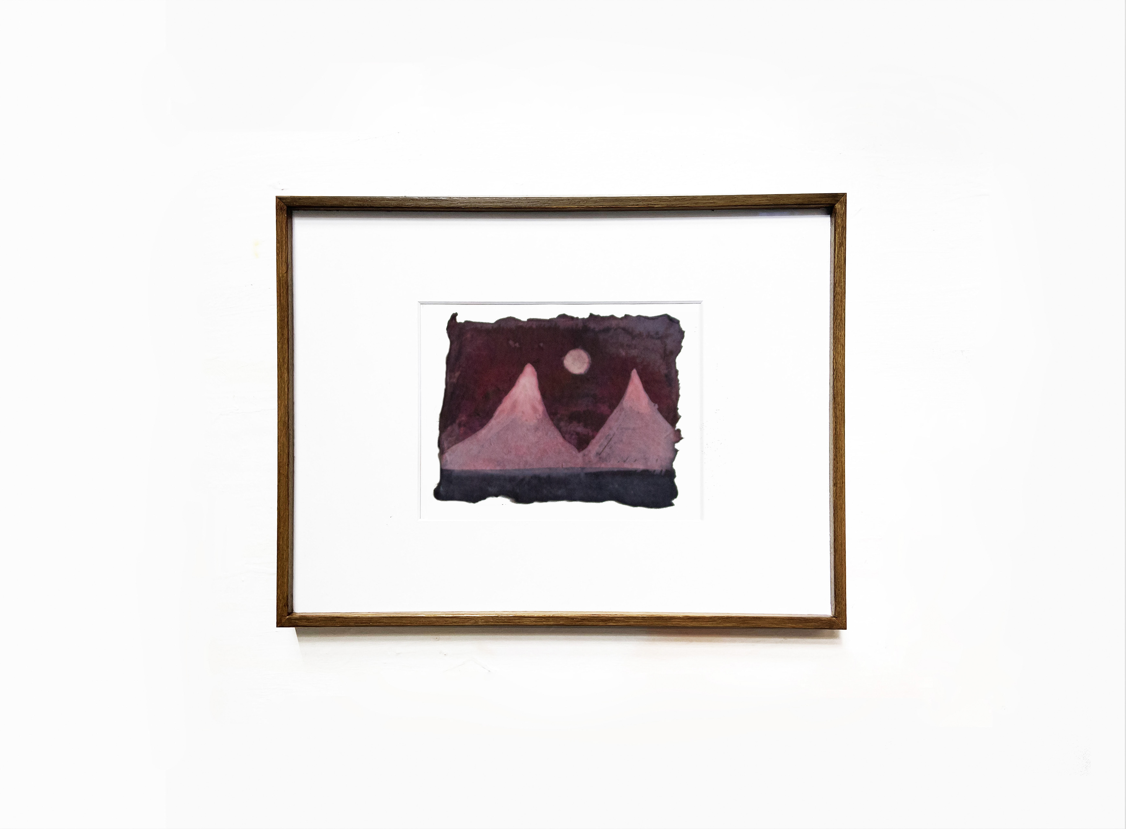 Maxime Testu, Montagnes roses, 2025, watercolour on paper, 10x15 cm