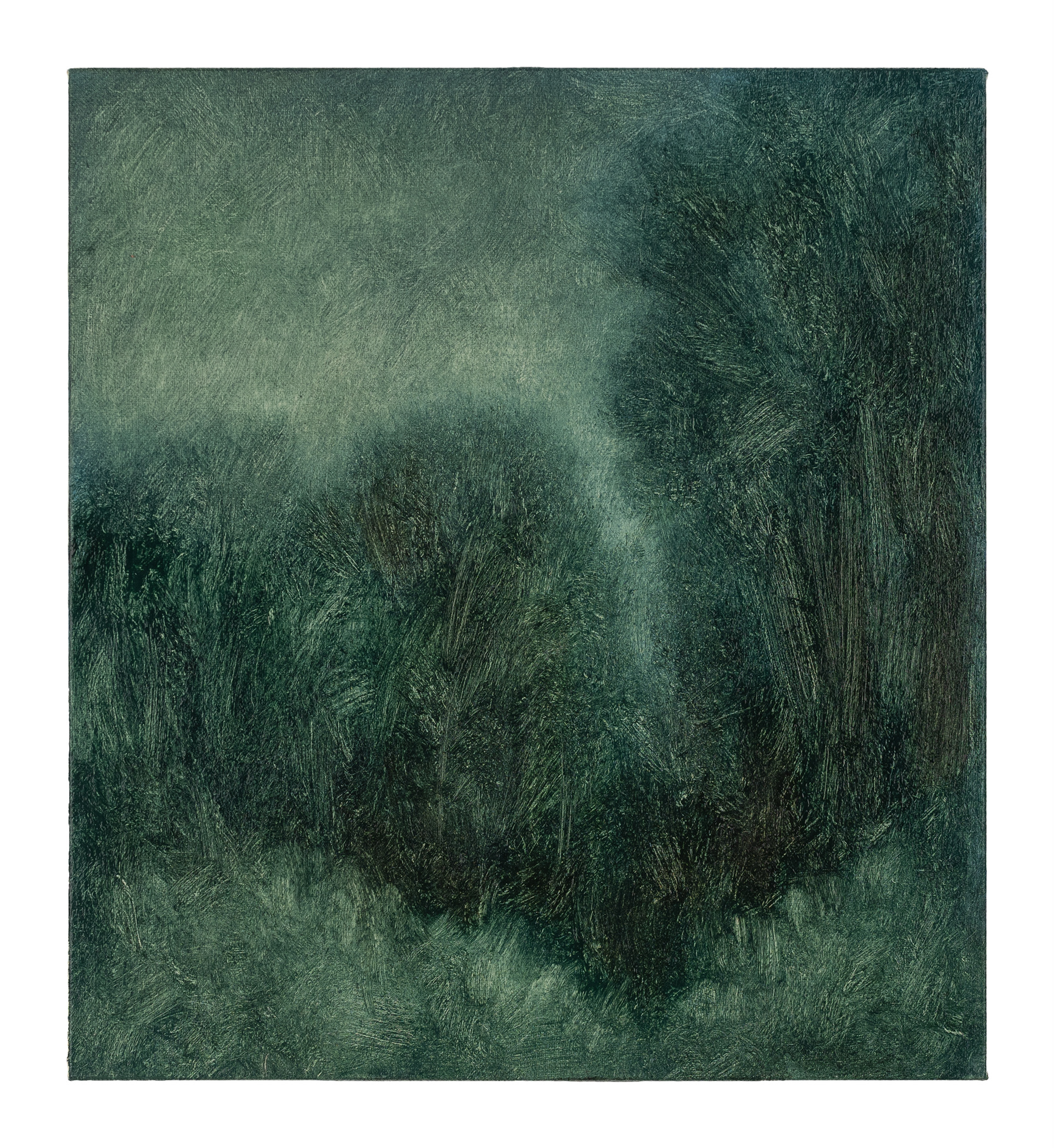 Jörg Kratz, the breeze, 2022, oil on canvas mounted on wood, 20 × 18 cm