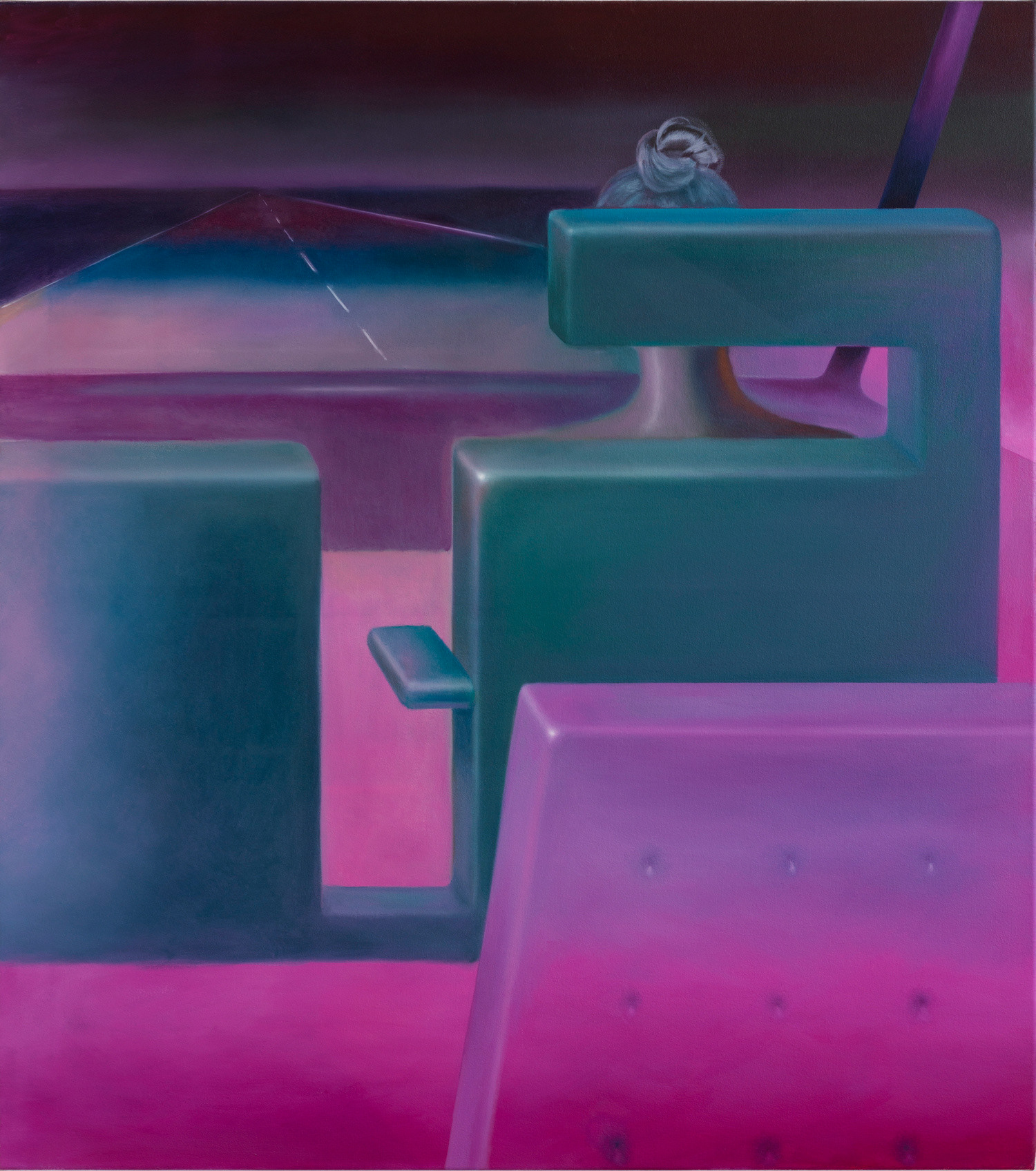 Night Scanner, oil on canvas, 130 x 115 cm, 2020