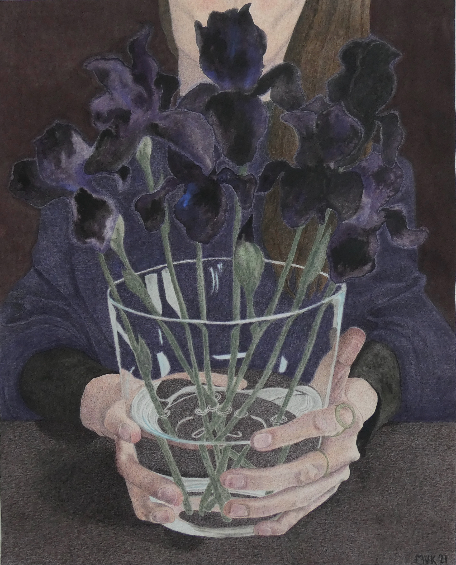 BEFORE THE STORM (40x50), soft pastel, pastel pencil, charcoal and watercolor on paper, 2021.