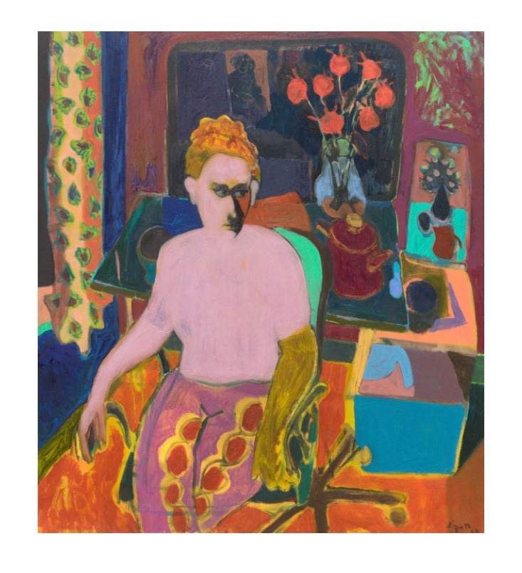 2- Scarlett, oil on linen, 76x86 cm, 2019