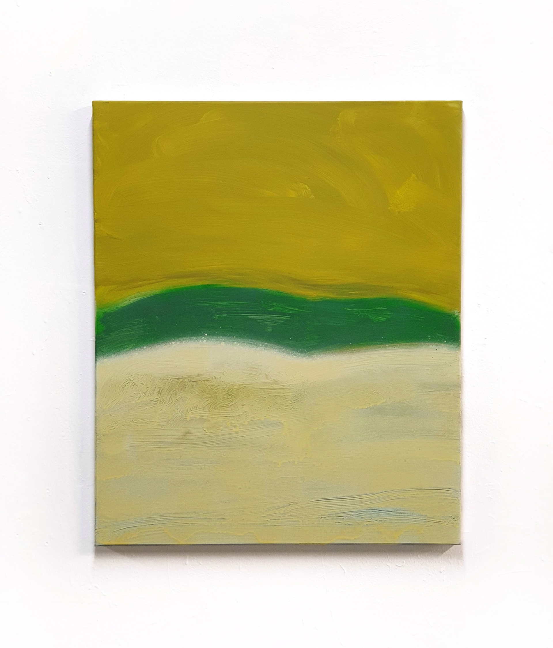 Vanishing Landscape 47 acrylique pastel et spray sur toile 50x61 cm, 2022
