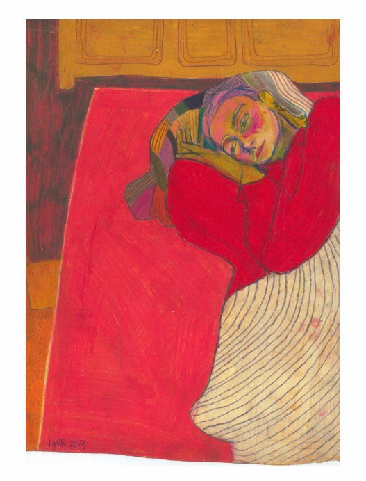 Ruby Red, 2019, coloured pencil on paper, 29x43cm