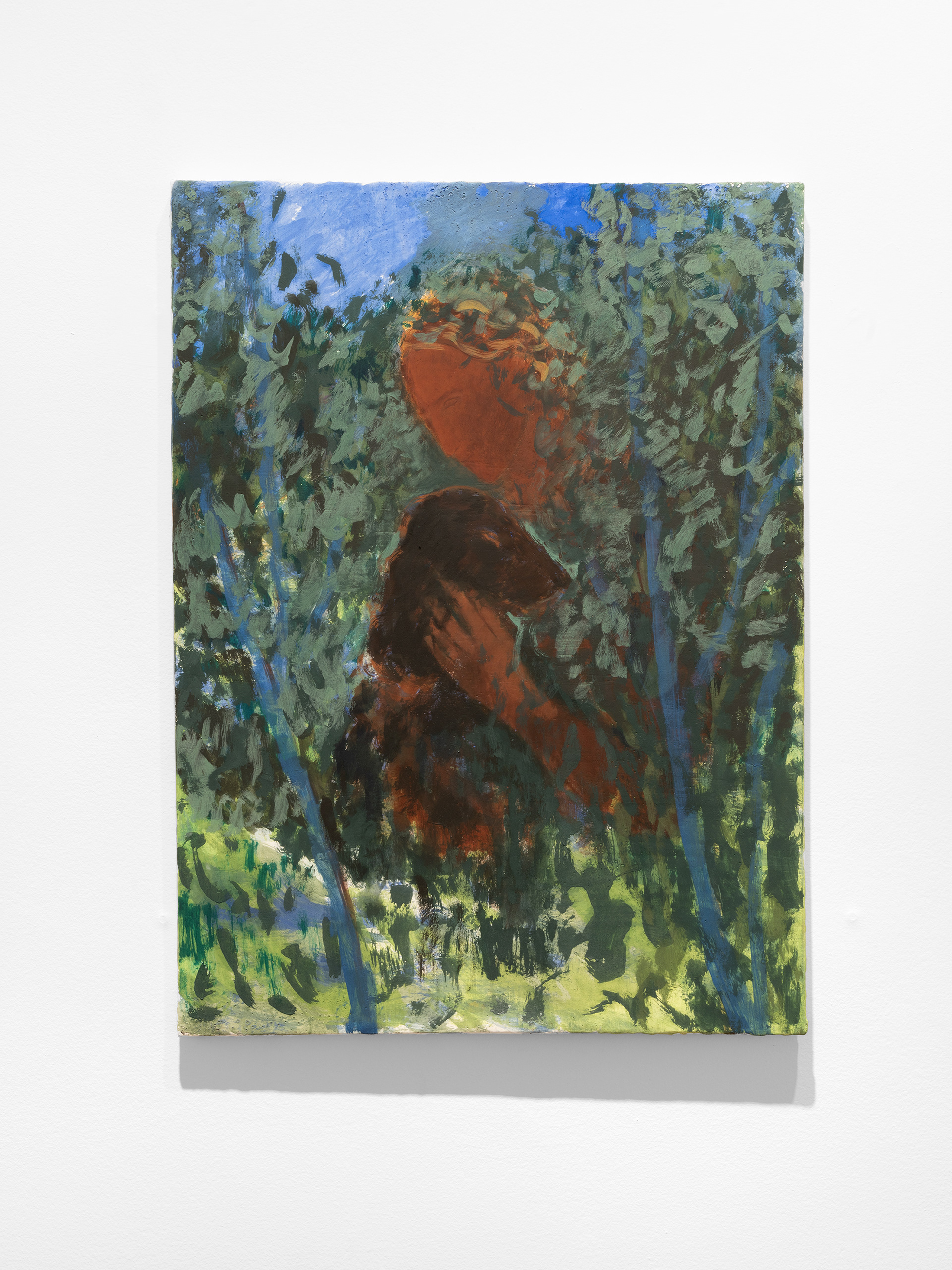 Christine Safa, Nathan et Vigne (Etreinte), 2025, oil on canvas, 73x54 cm