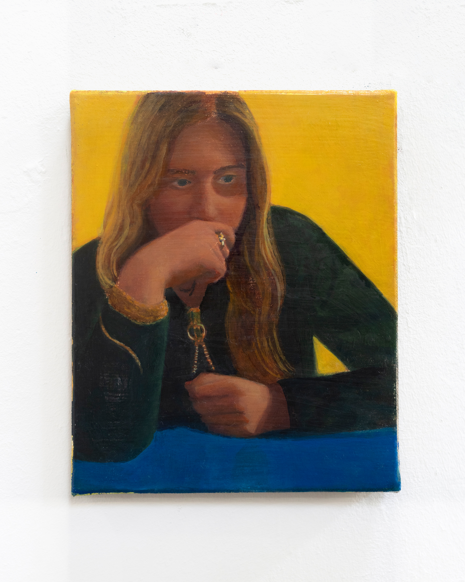 Johan Larnouhet, Sans titre (Tatiana),  2025, oil on canvas,  27 x 22 cm 