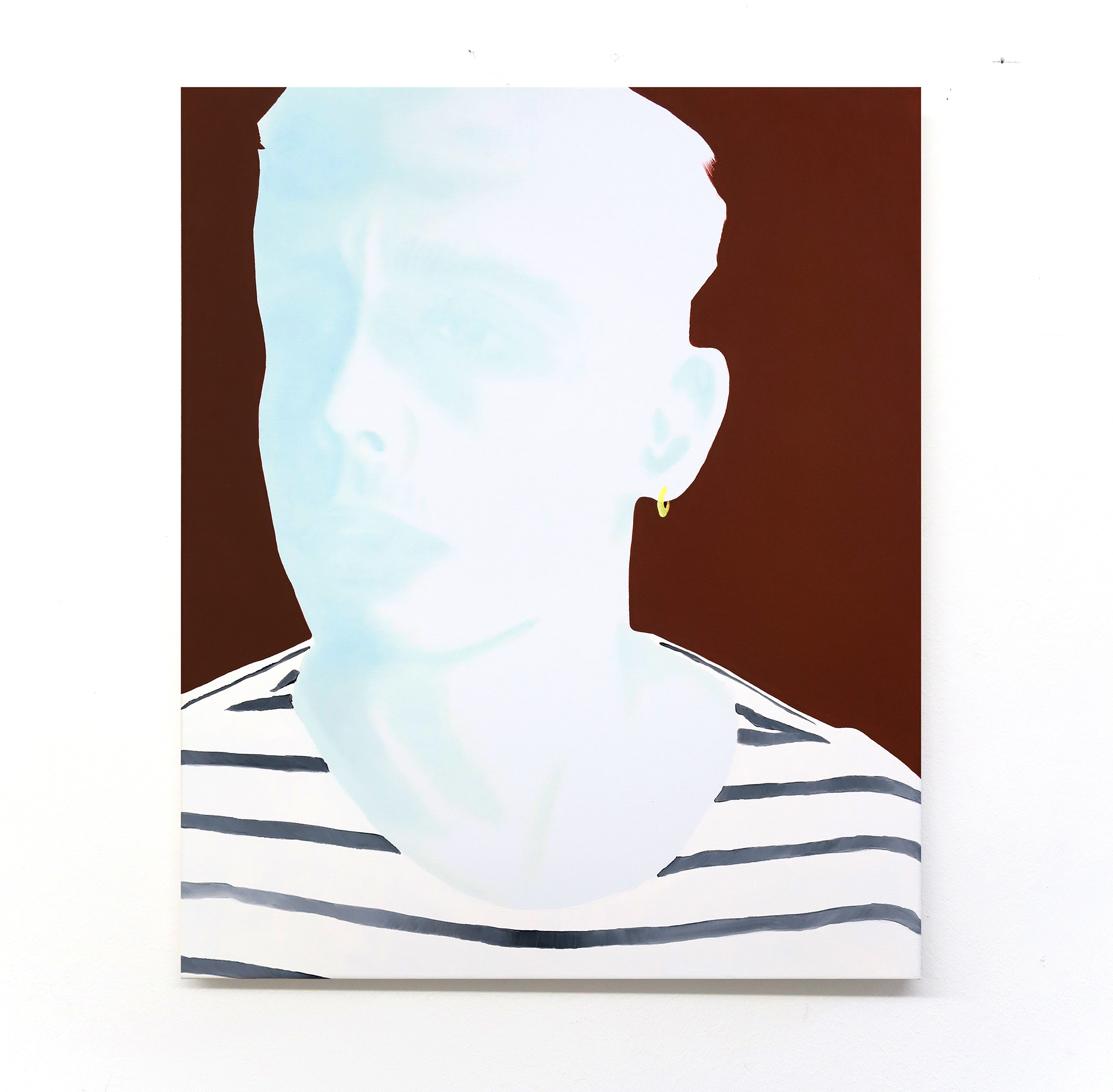 Confused Blue (2019), 60 x 50 cm, oil and acrylic on canvas