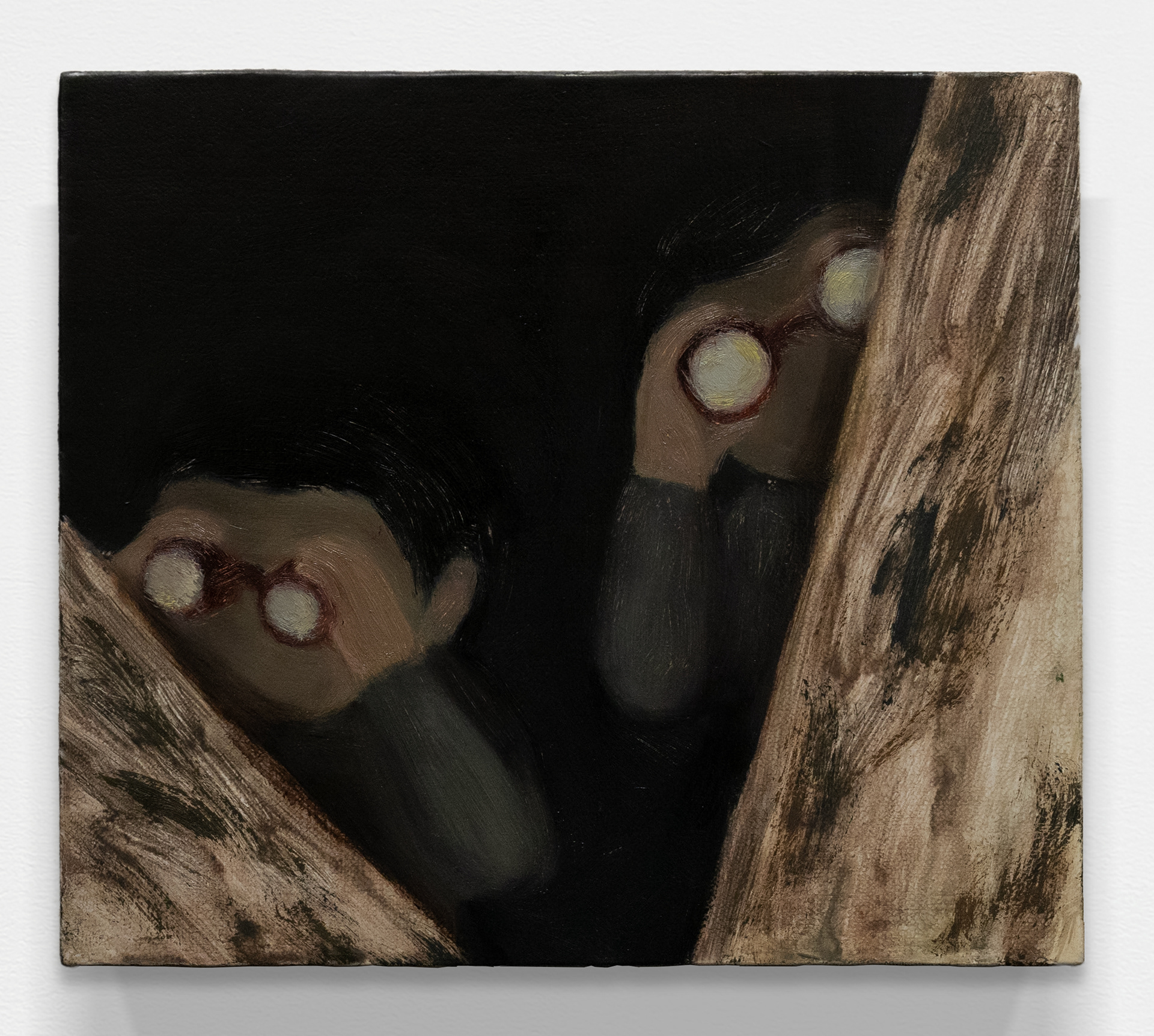 Zhi Ding, Hide & Seek VIII, 2025, oil on linen mounted on panel, 22x25 cm