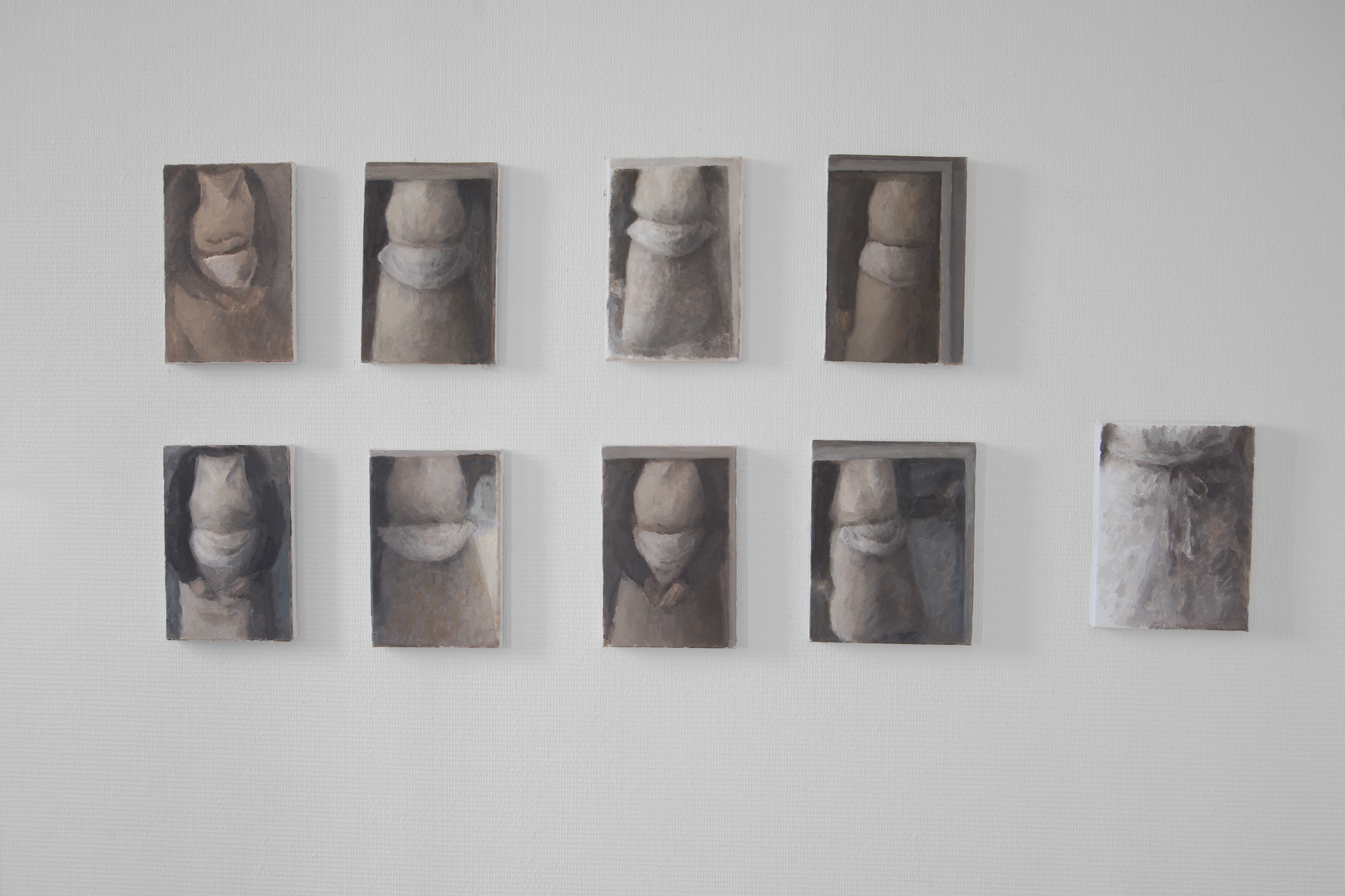 Tabliers, 2016, huiles sur toiles