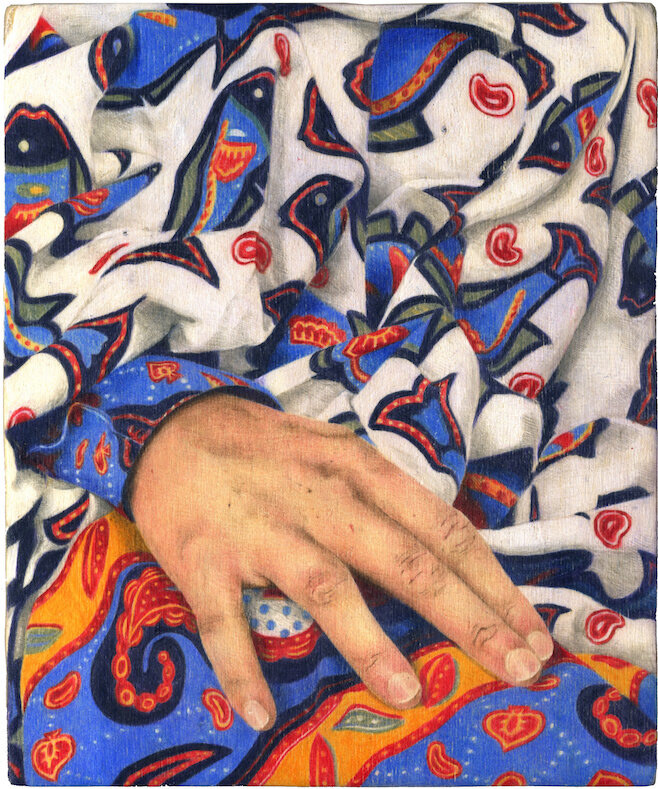 Annabelle, 2020, Crayon de couleurs su bois, 16,5x19,5cm