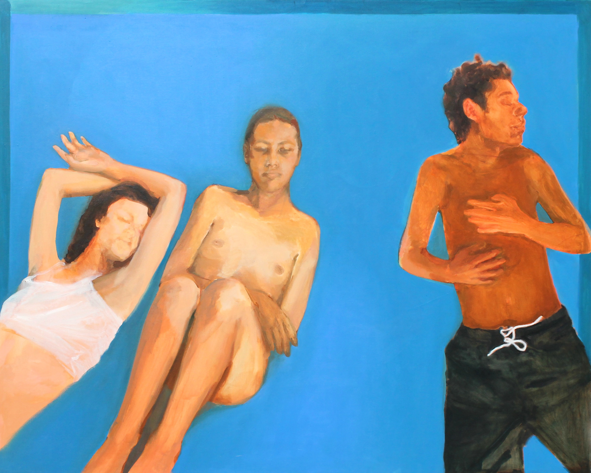 Group of friends, 2021, oil on linen, 130 x 162 cm