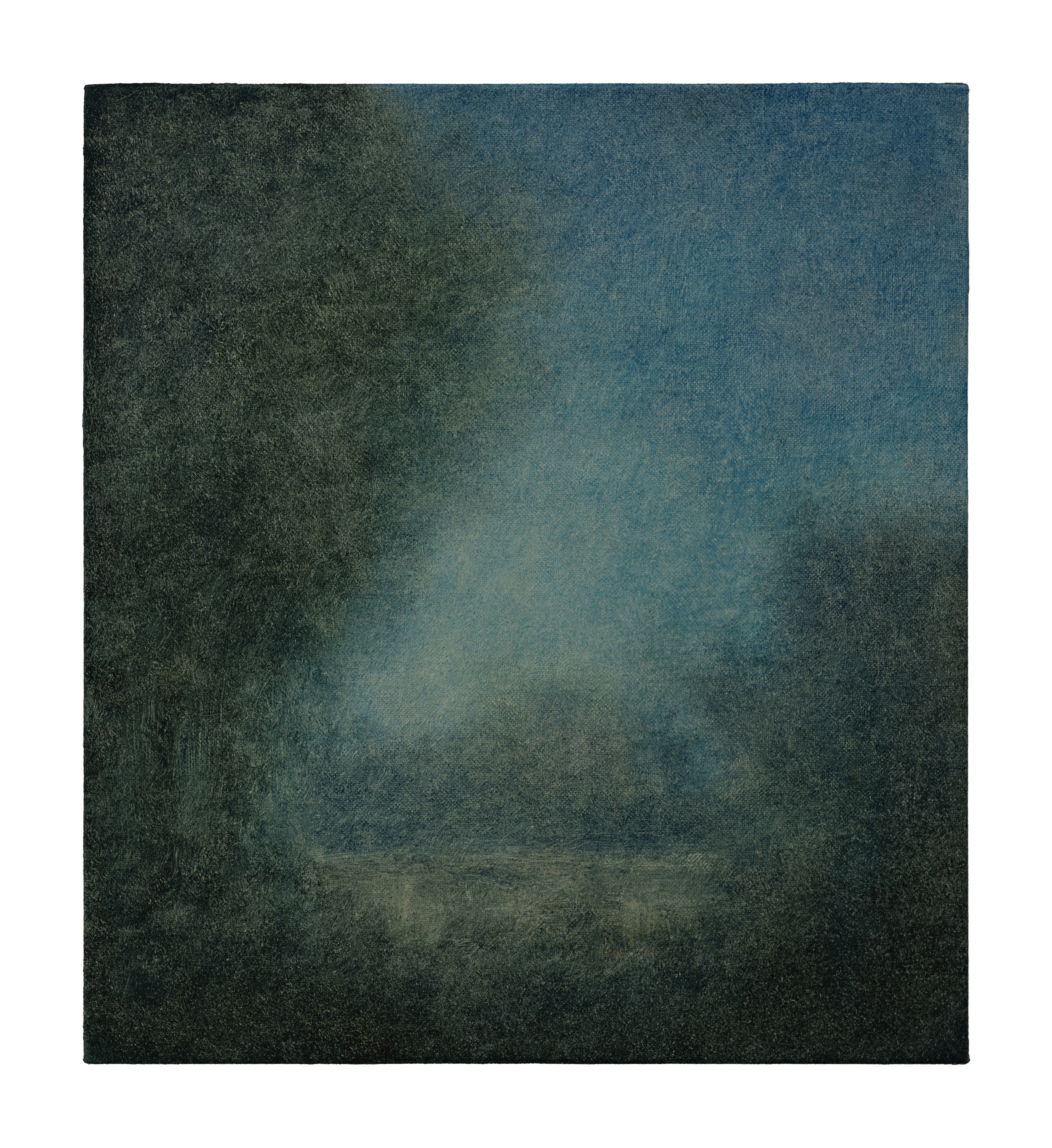 Jörg Kratz, walking over the water, 2025, oil on canvas mounted on wood, 20 x 18 cm 