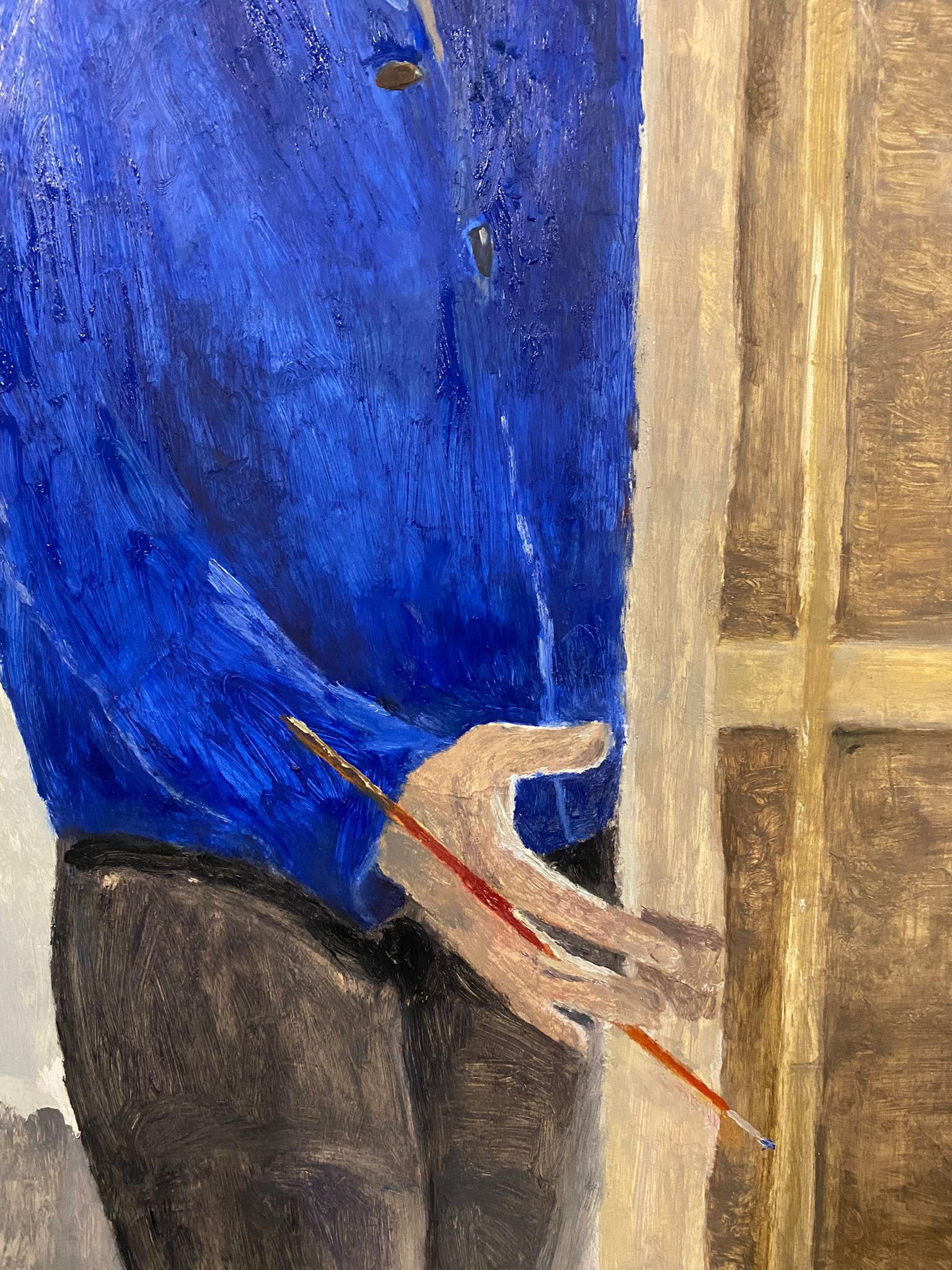 (détail) Peindre, 2024, huile sur toile