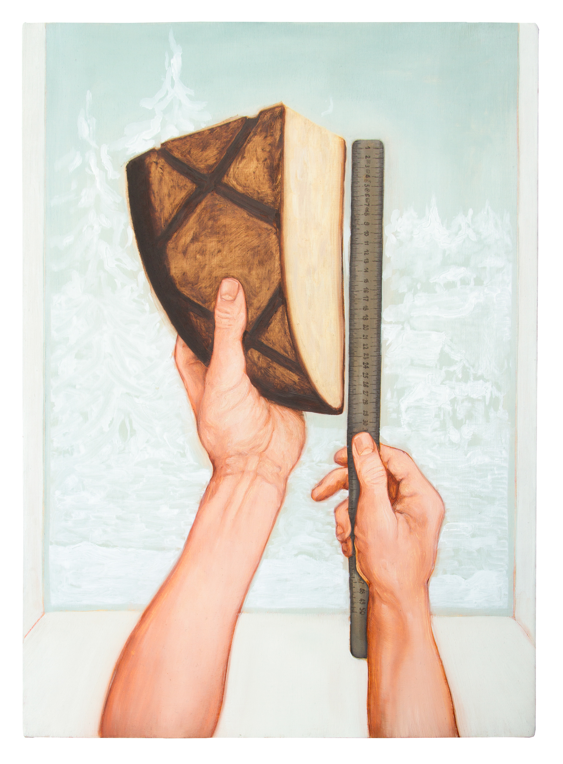 Tourte, 2019, huile sur toile, 33 x 45,5 cm