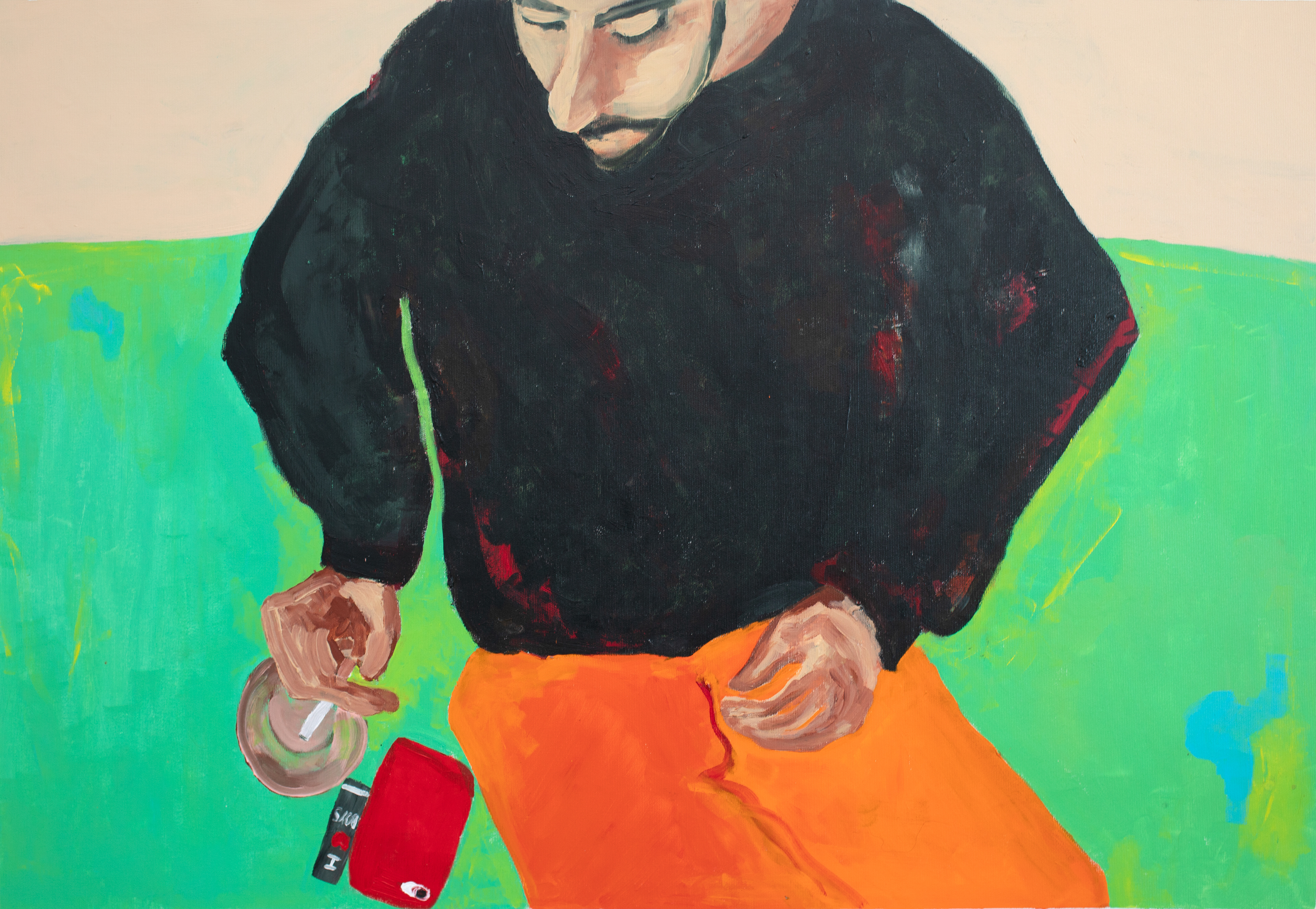 I ❤ Boys, 2019, Tunisian Sceneries, Acrylic on canvas.