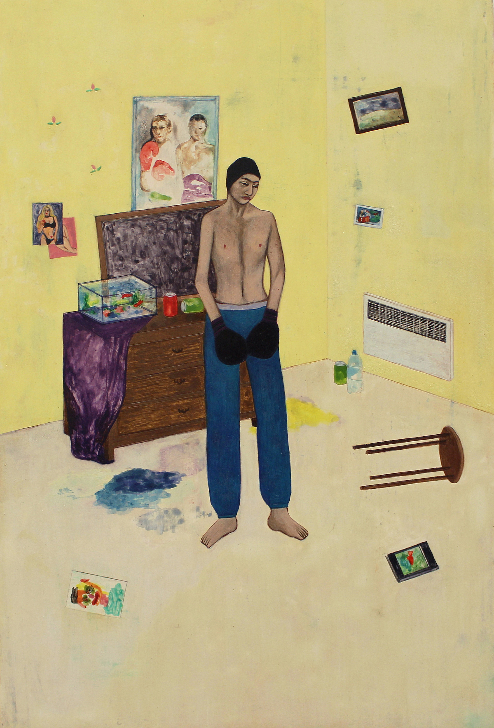 Le danseur, 2020, Tempera,19 x 28 cm