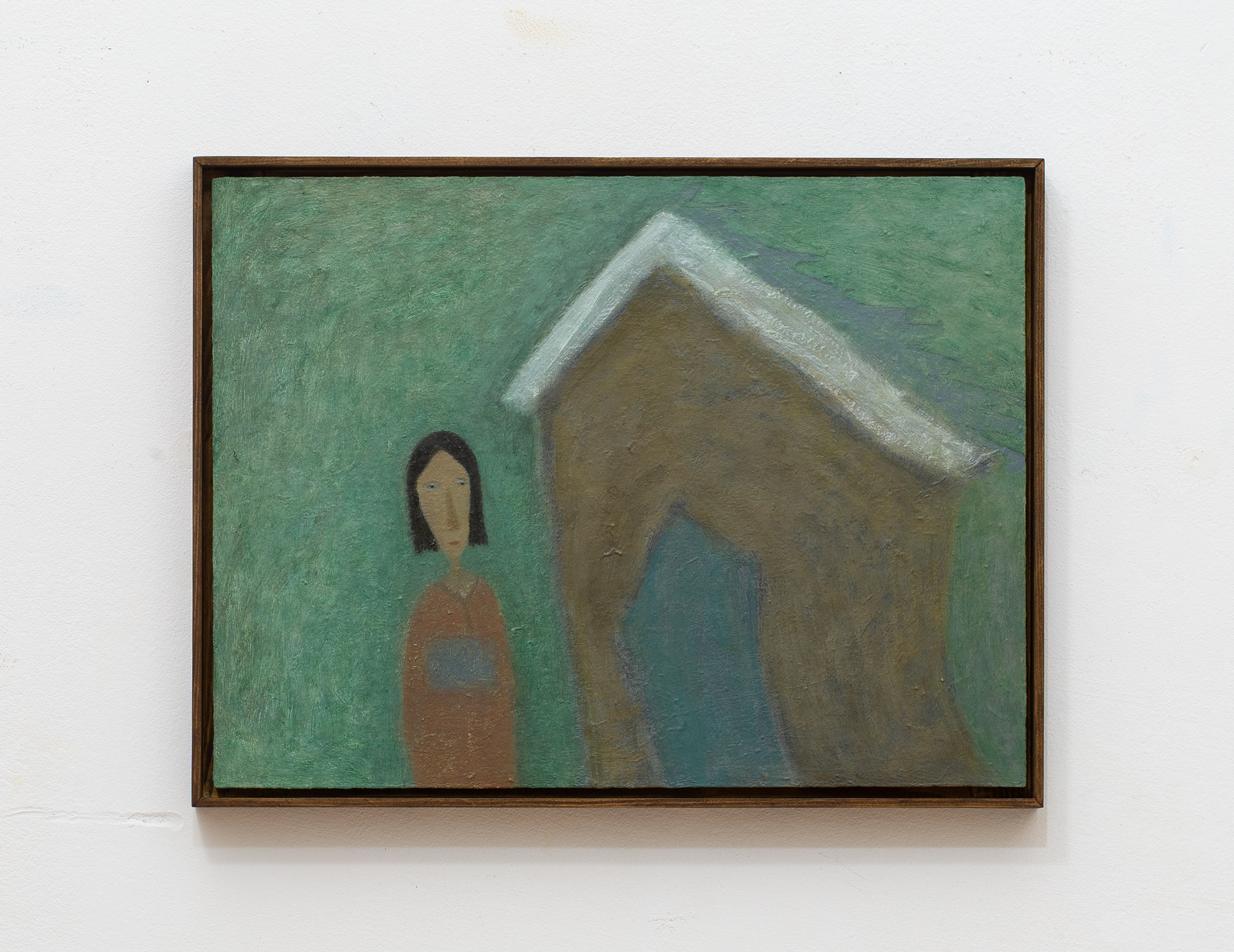 Tenki Hiramatsu, Happiness, 2025, oil on wooden panel, artist frame,  30 x 40 cm 